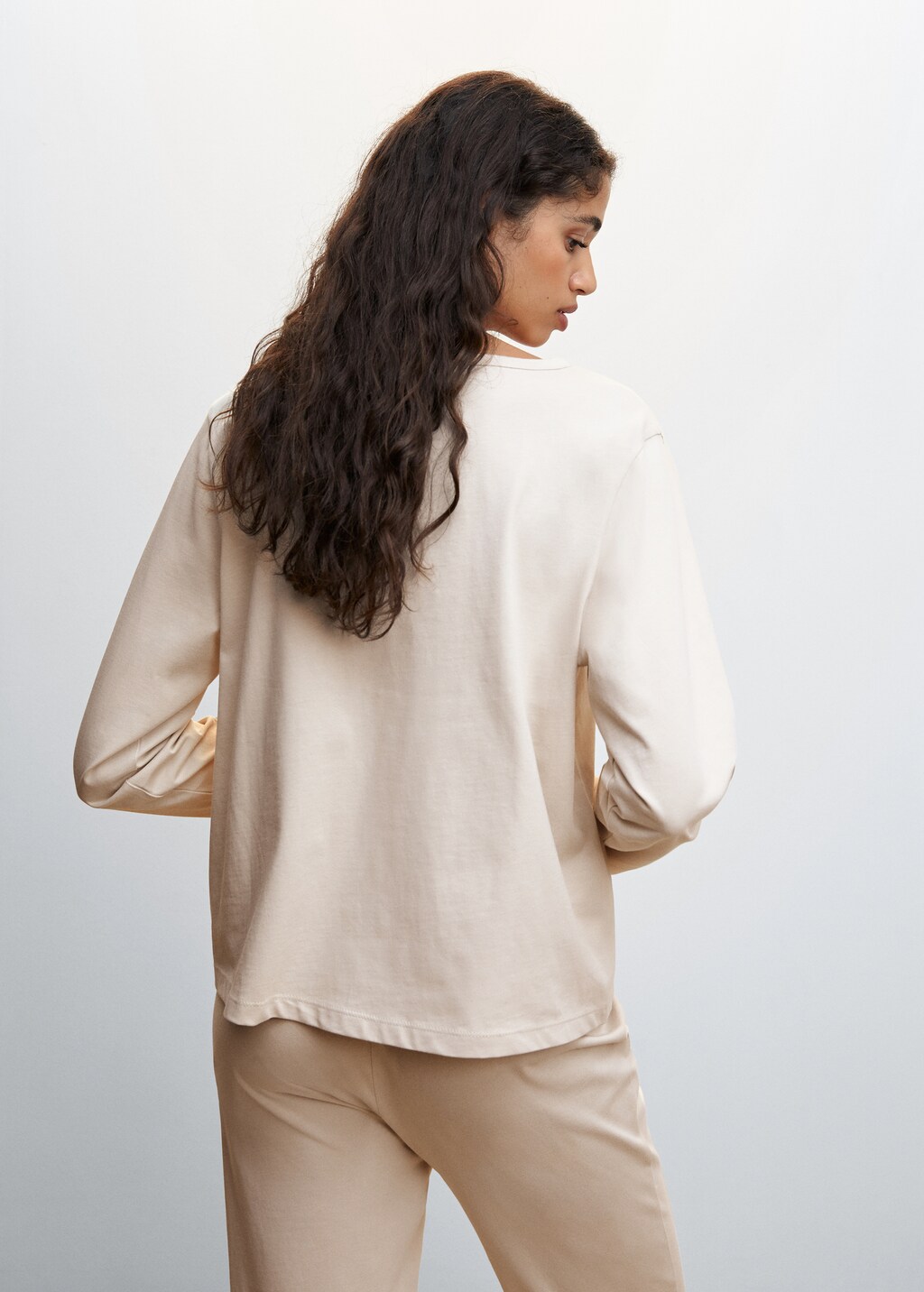 Rounded neck cotton t-shirt - Reverse of the article