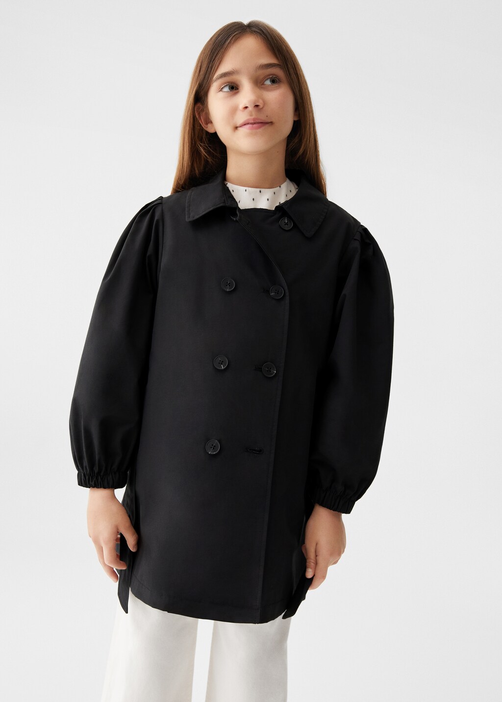 Balloon-sleeve trench coat - Medium plane