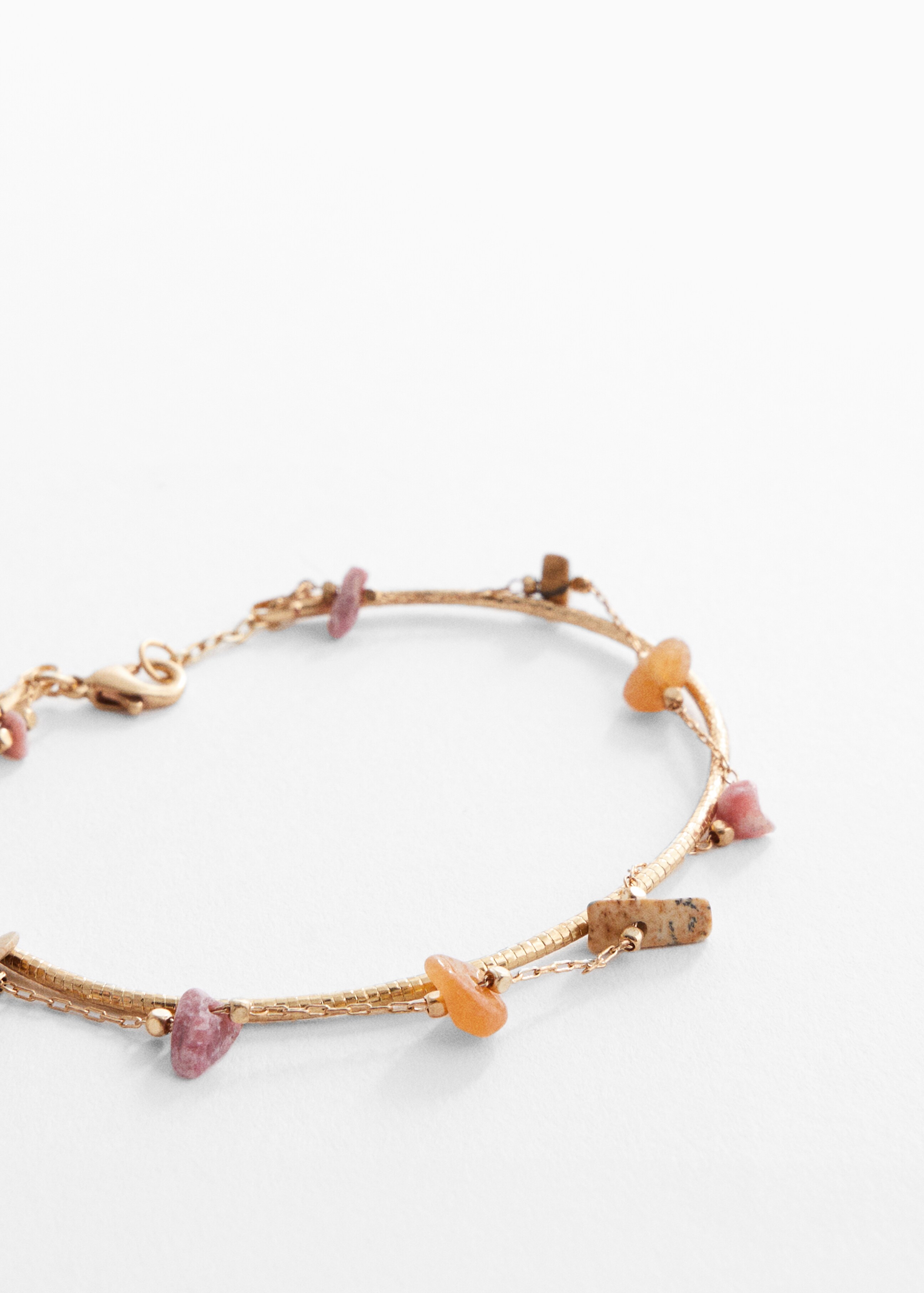 Bead and stone bracelet  - Medium plane