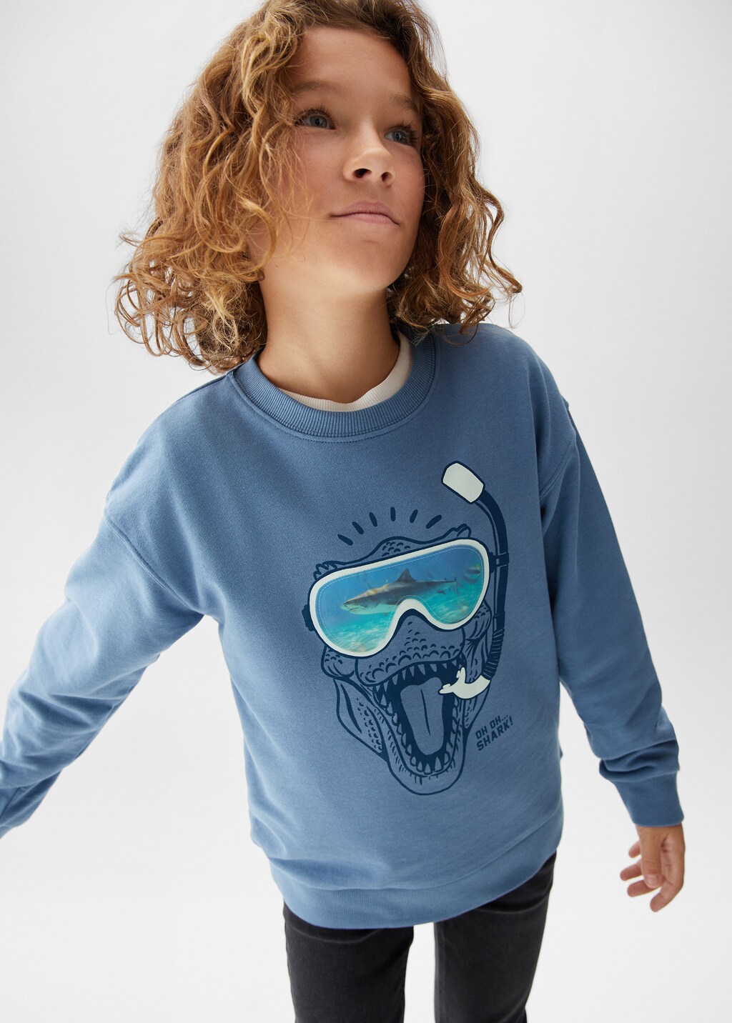 Printed cotton sweatshirt - Medium plane