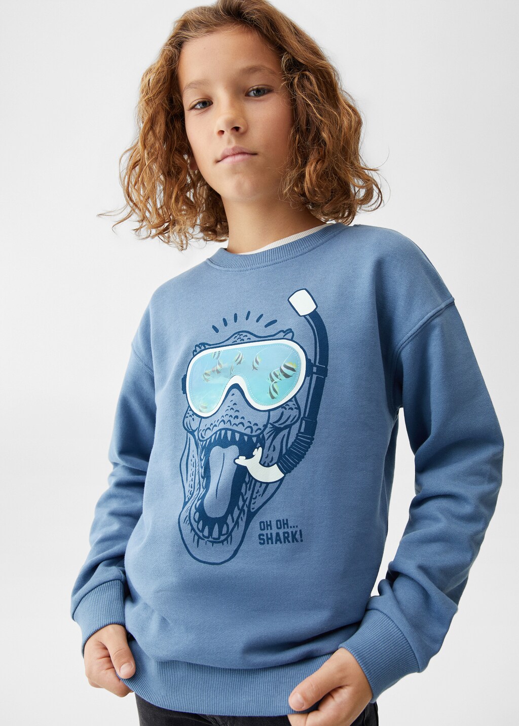 Printed cotton sweatshirt - Details of the article 1