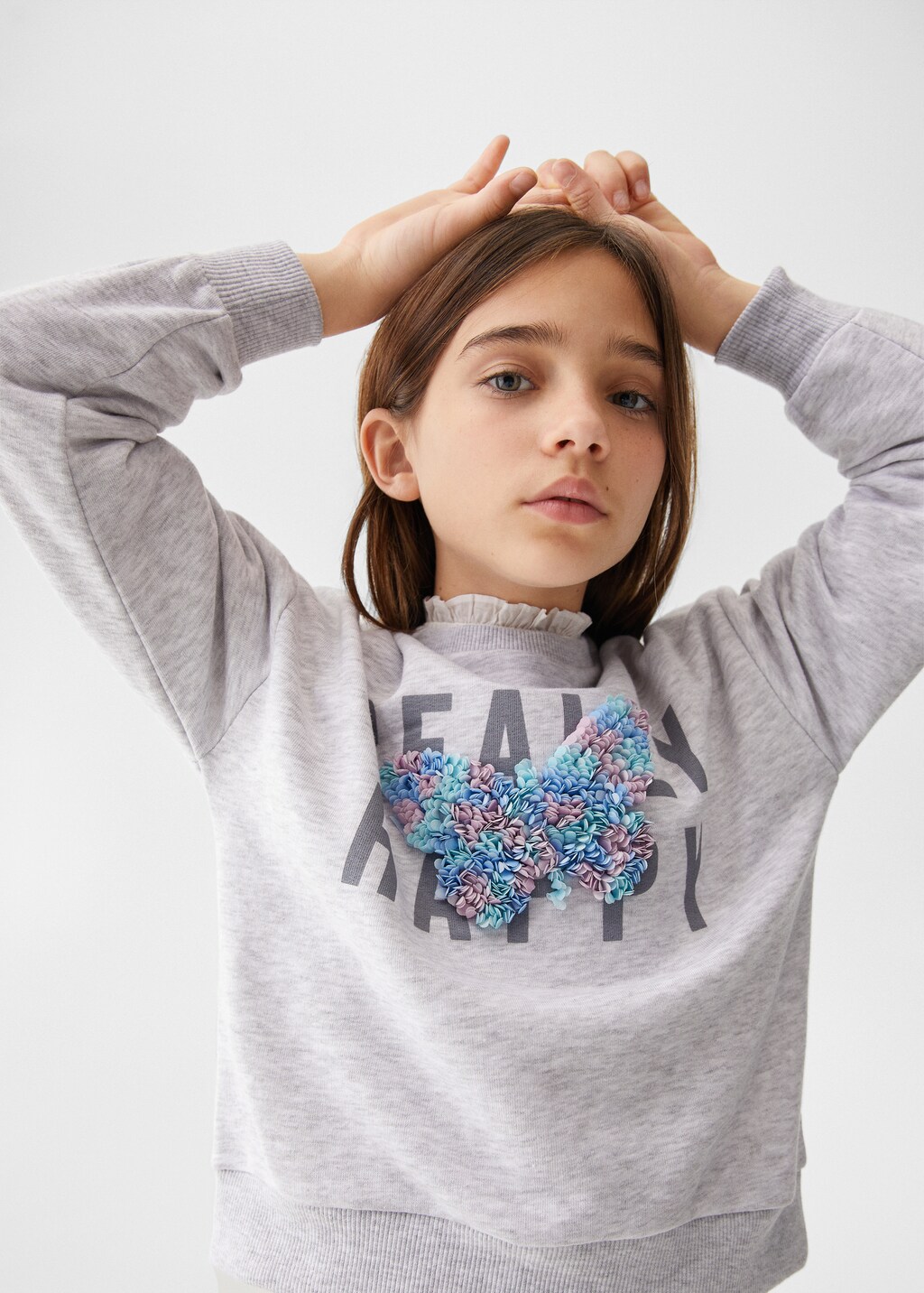 Bedrucktes Sweatshirt mit Textur - Detail des Artikels 1