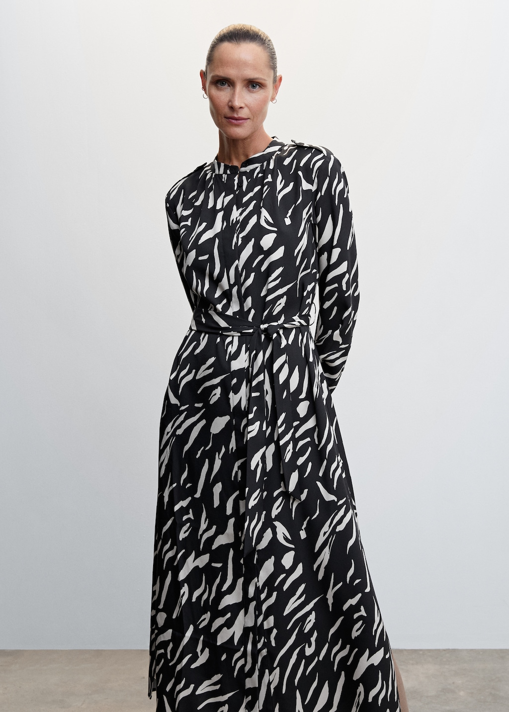 Midi printed dress - Medium plane