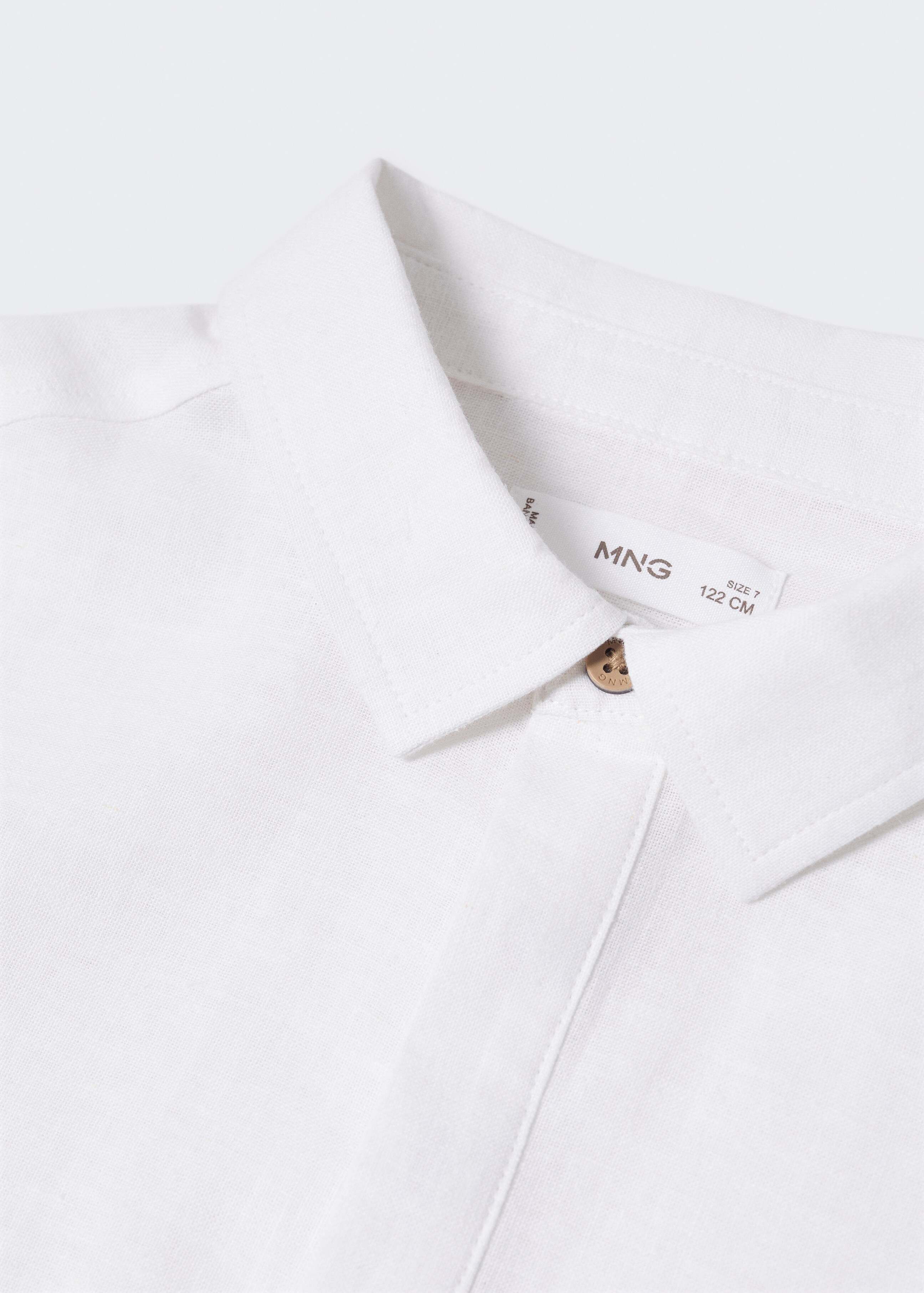 Short sleeve linen-blend shirt - Details of the article 8