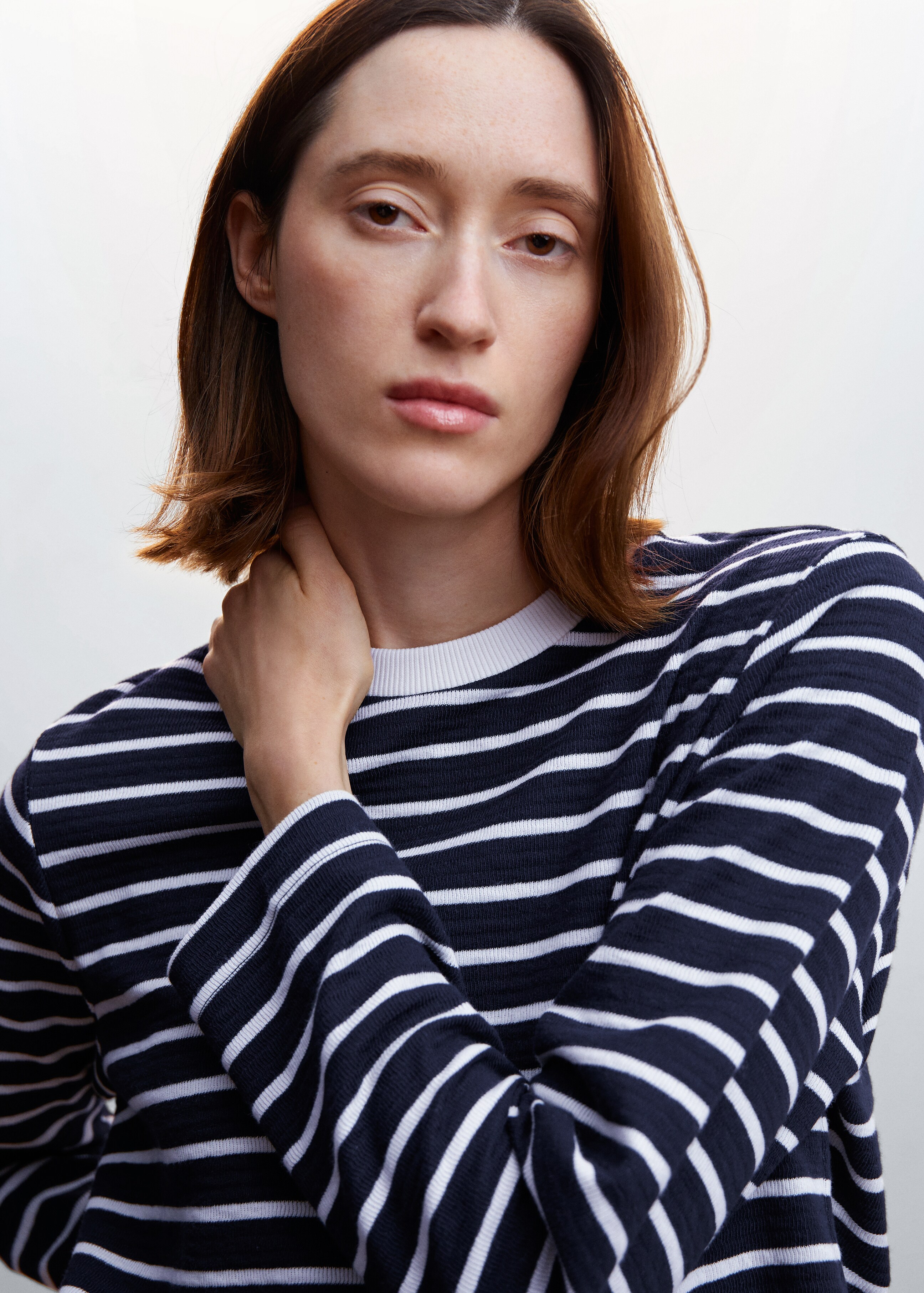 Striped cotton T-shirt - Details of the article 1