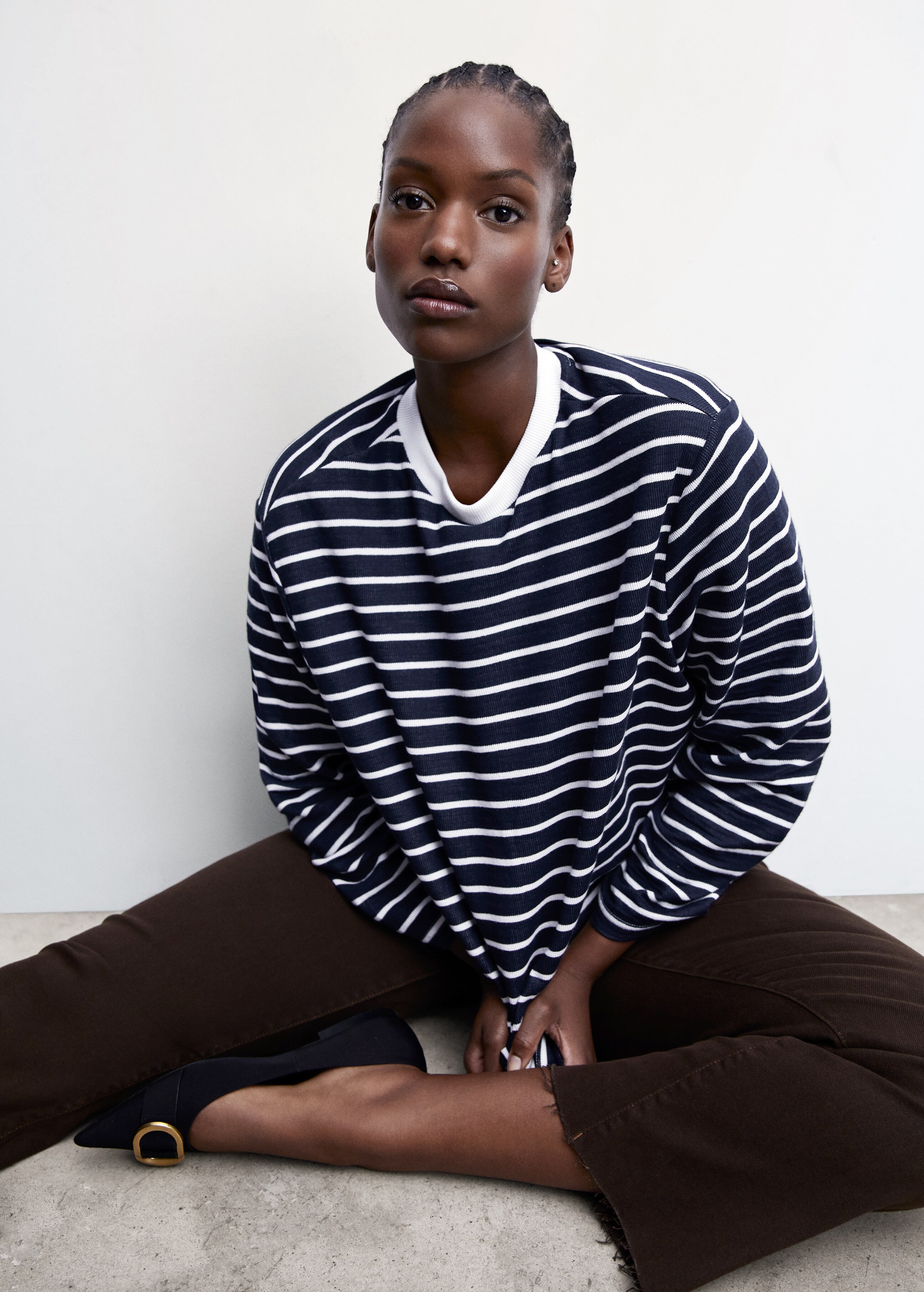 Striped cotton T-shirt - Details of the article 4