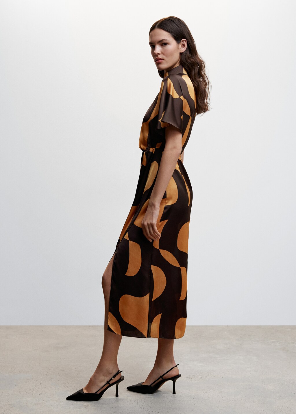 Printed satin dress - Details of the article 6