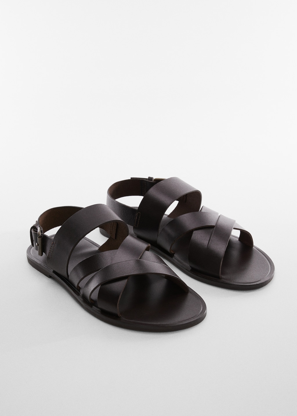 Leren sandalen met bandjes - Middenvlak