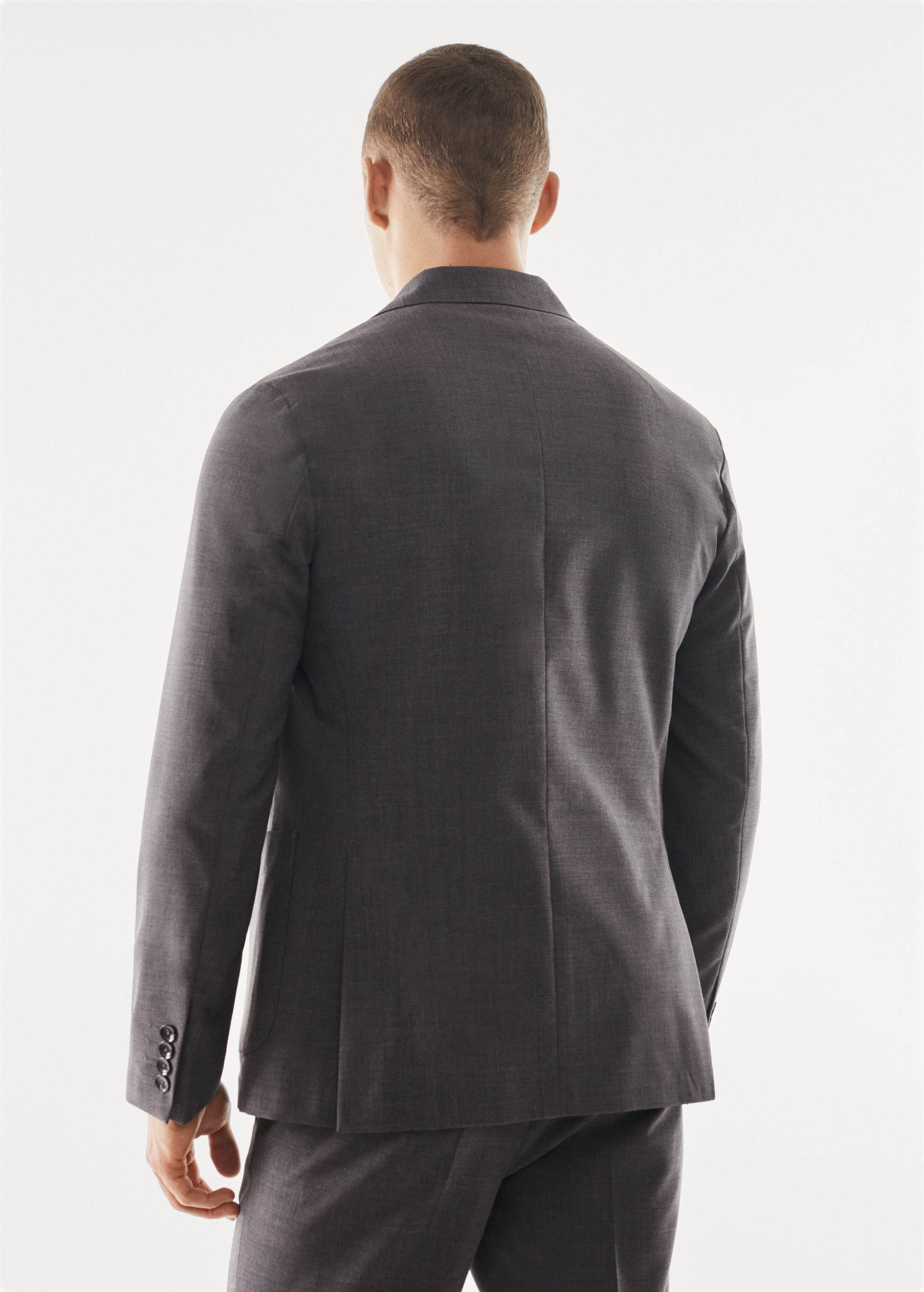 Breathable slim-fit suit blazer - Reverse of the article