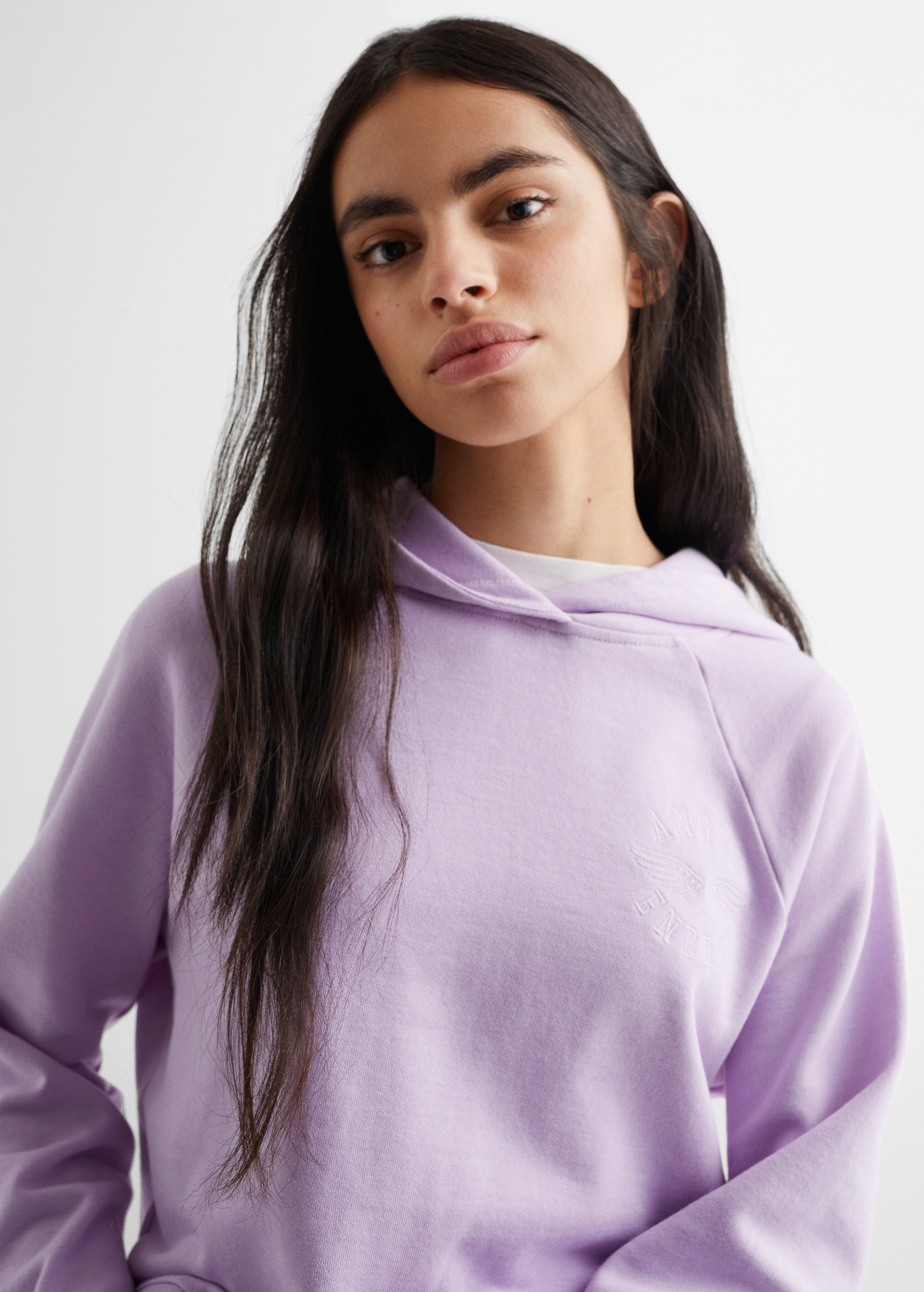 Embroidered cotton sweatshirt - Details of the article 1