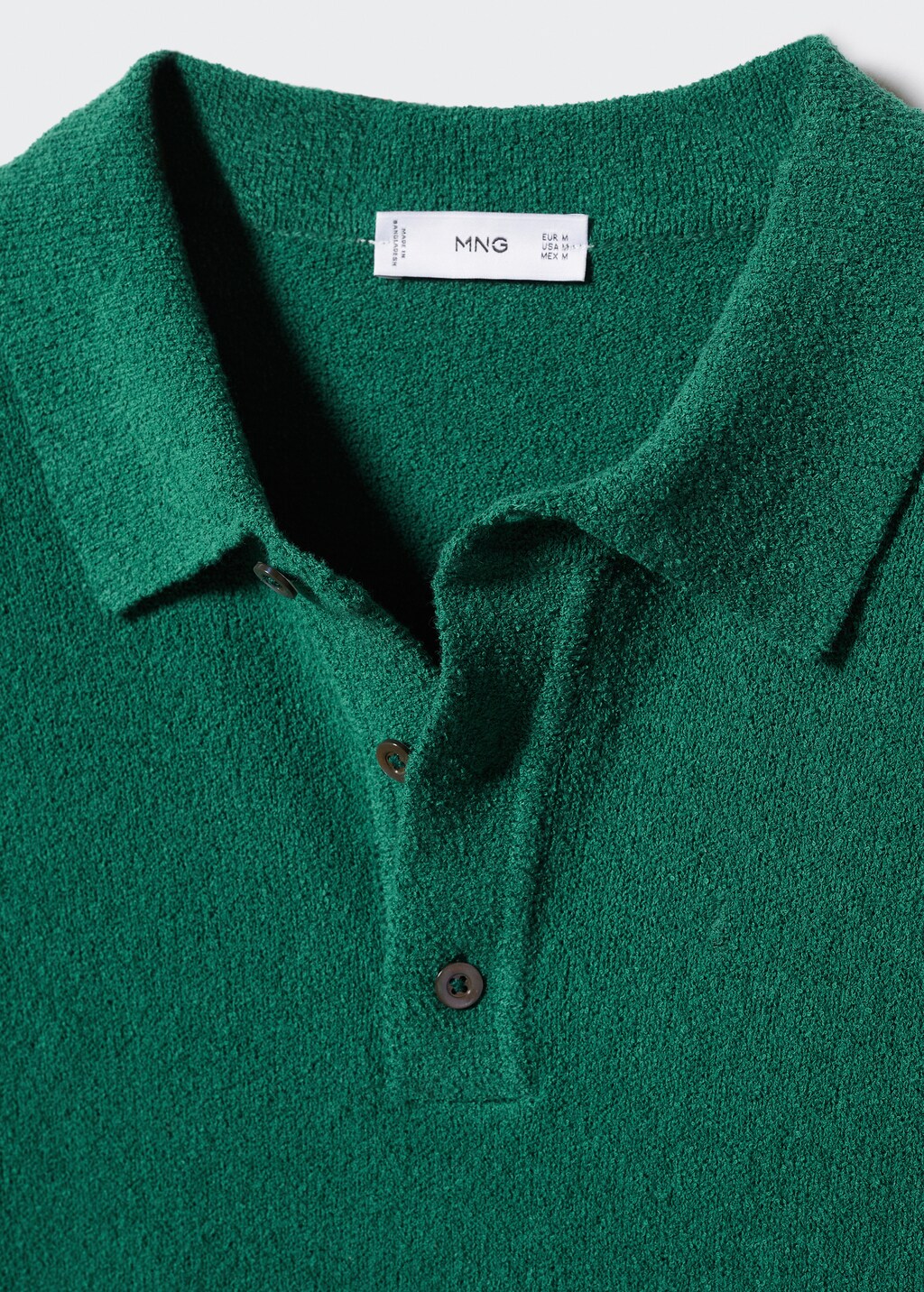 Cotton towel texture polo shirt - Details of the article 8