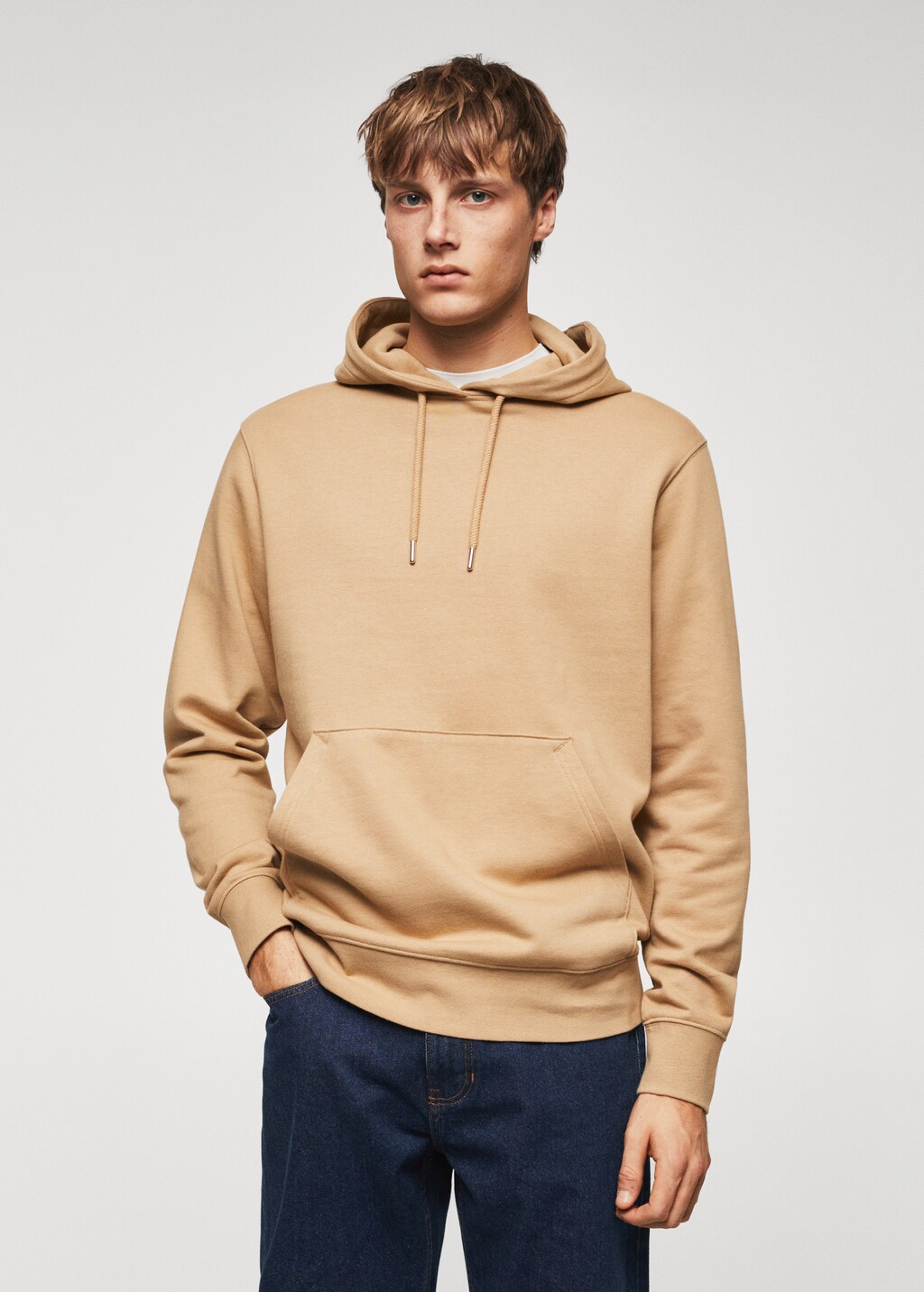 Basic light hooded sweatshirt - Medium plane