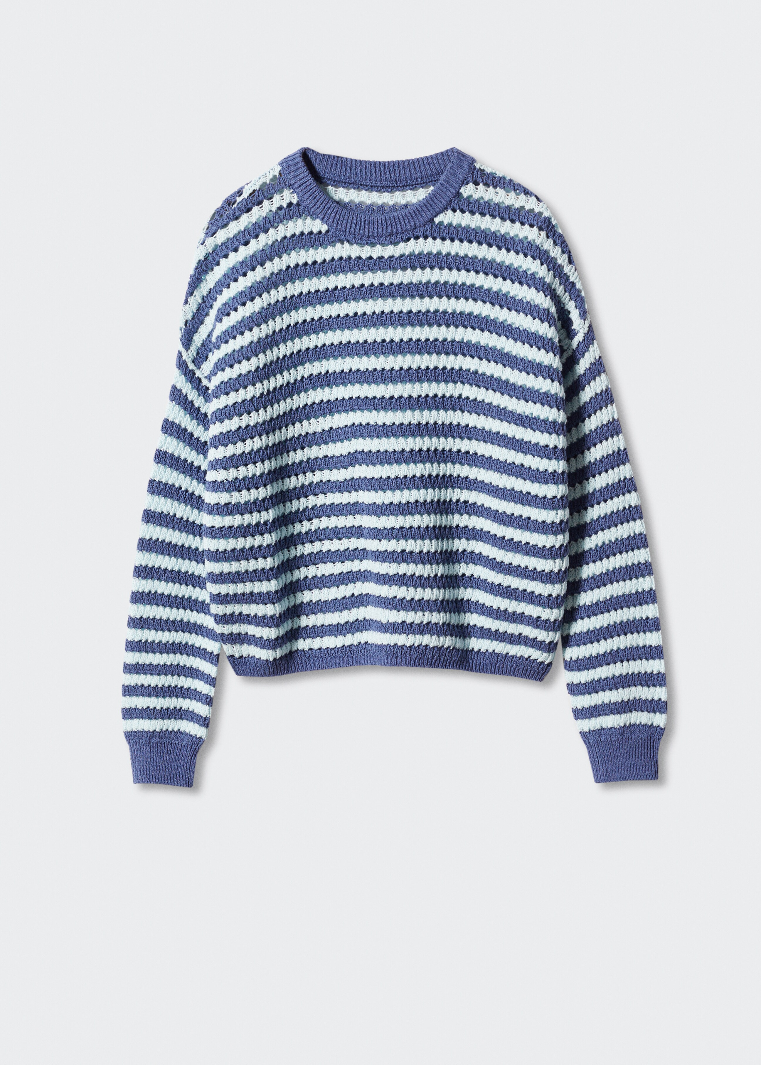 Sweter z ażurowej dzianiny w paski - Artykuł bez modela/modelki