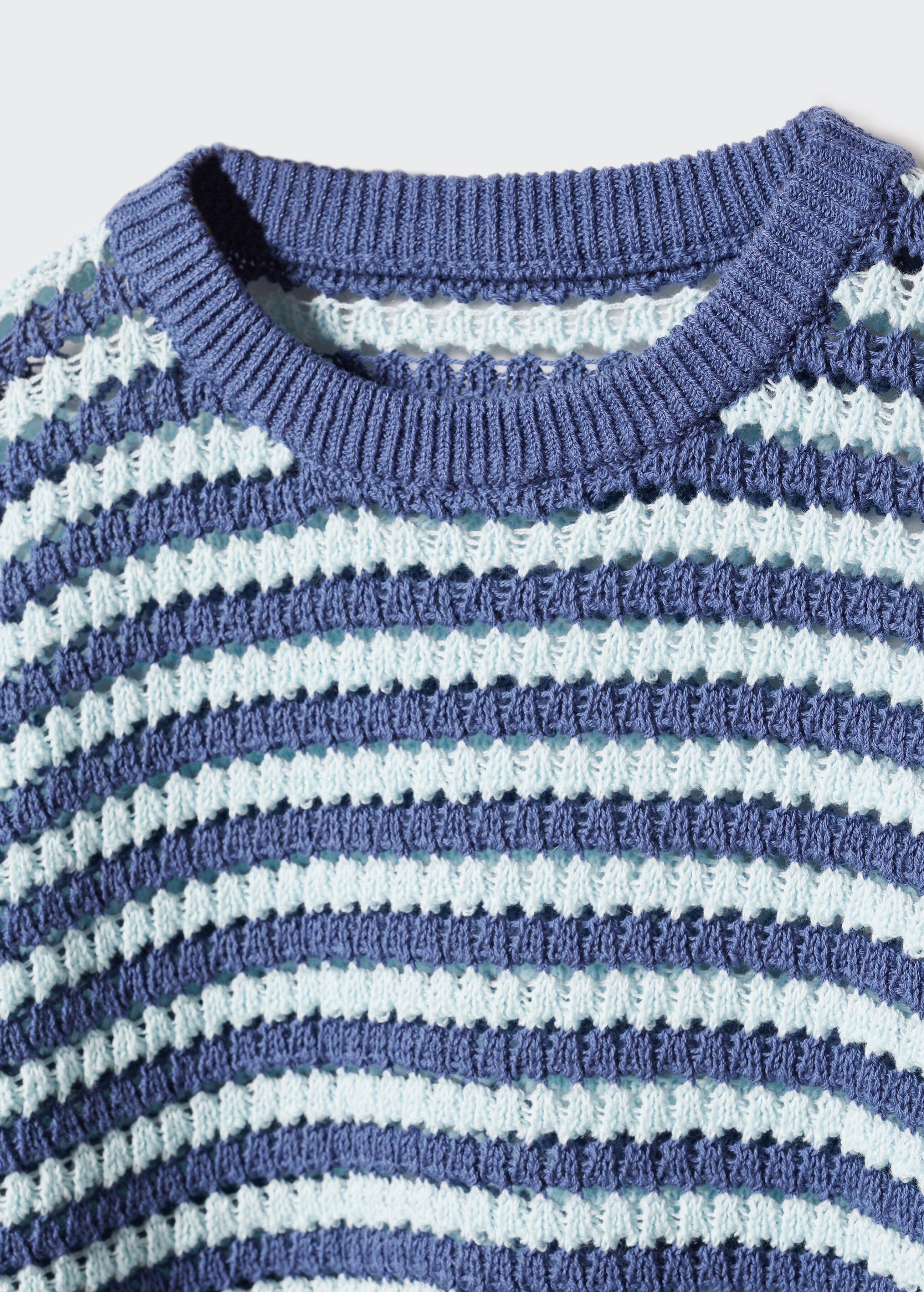 Striped openwork knit sweater - Details of the article 8
