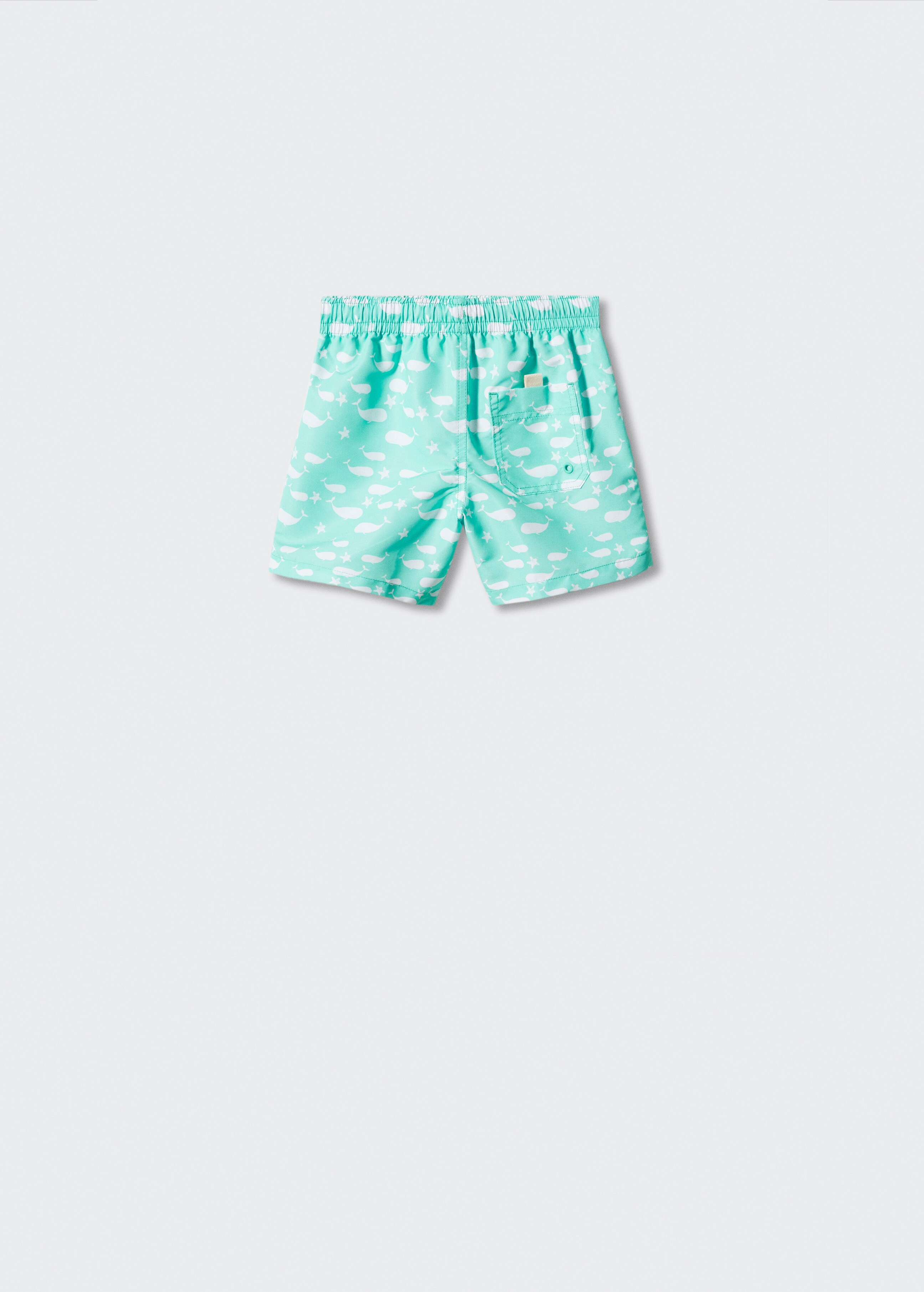 Printed swimming trunks - Reverse of the article