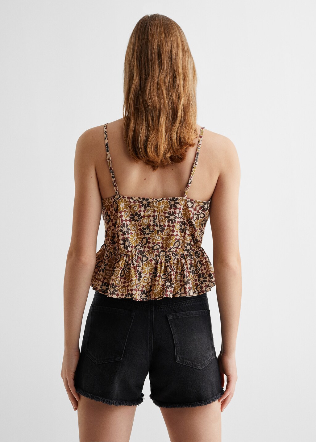 Print ruched top - Reverse of the article