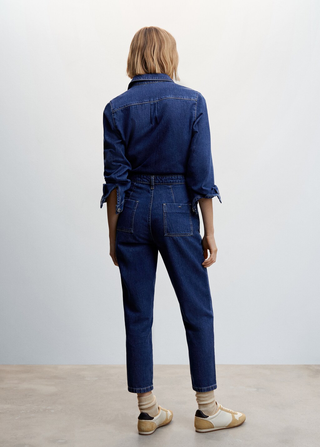 Lange denim jumpsuit - Achterkant van het artikel