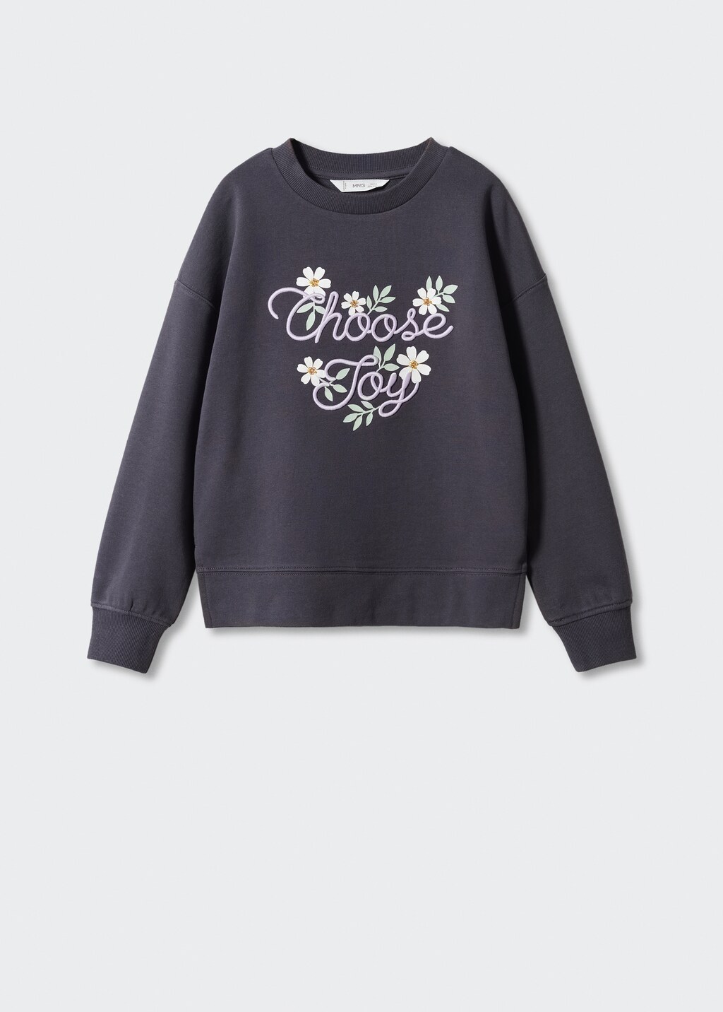 Embroidered message sweatshirt - Article without model