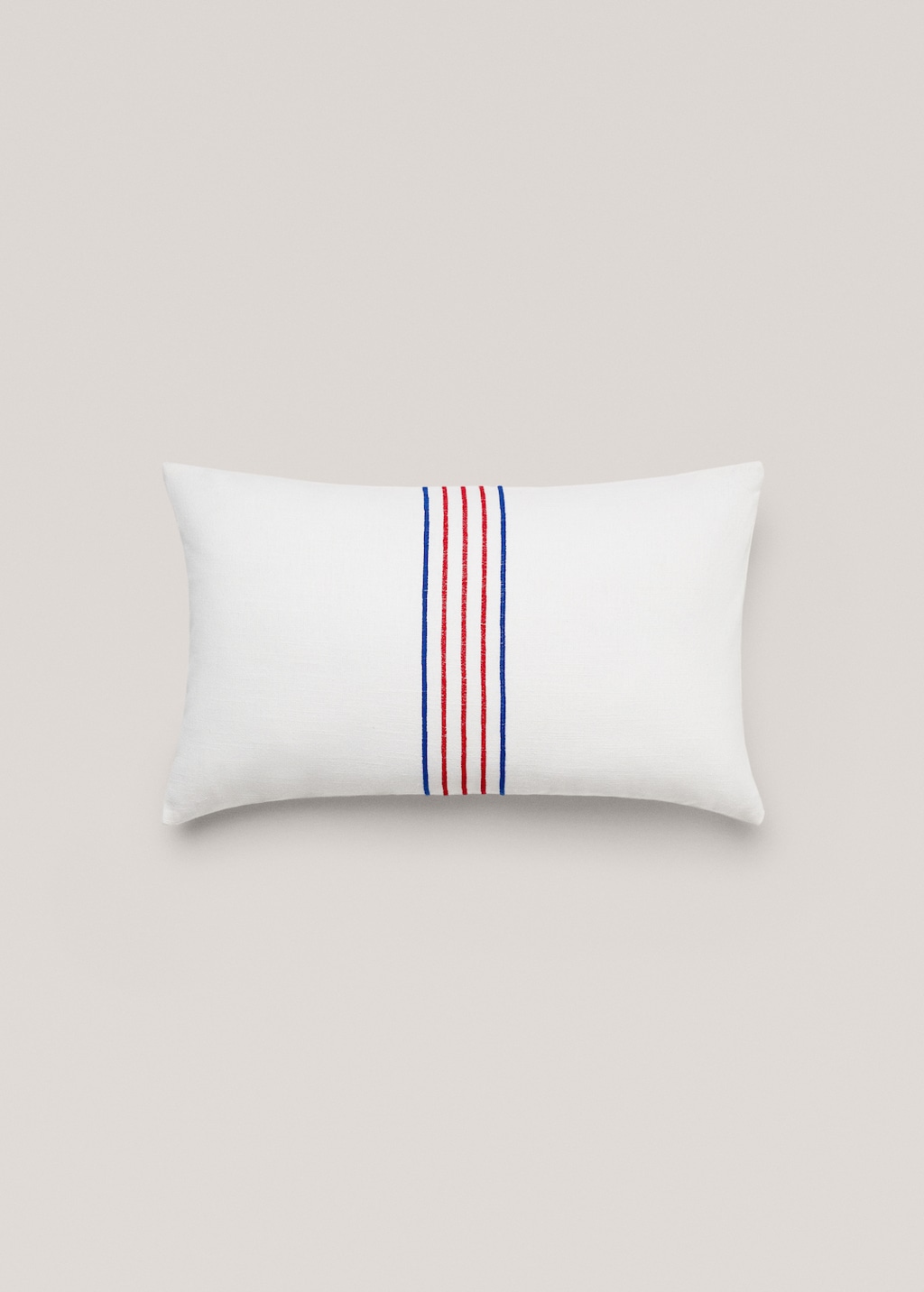 Embroidered striped cushion cover 30x50cm - Article without model