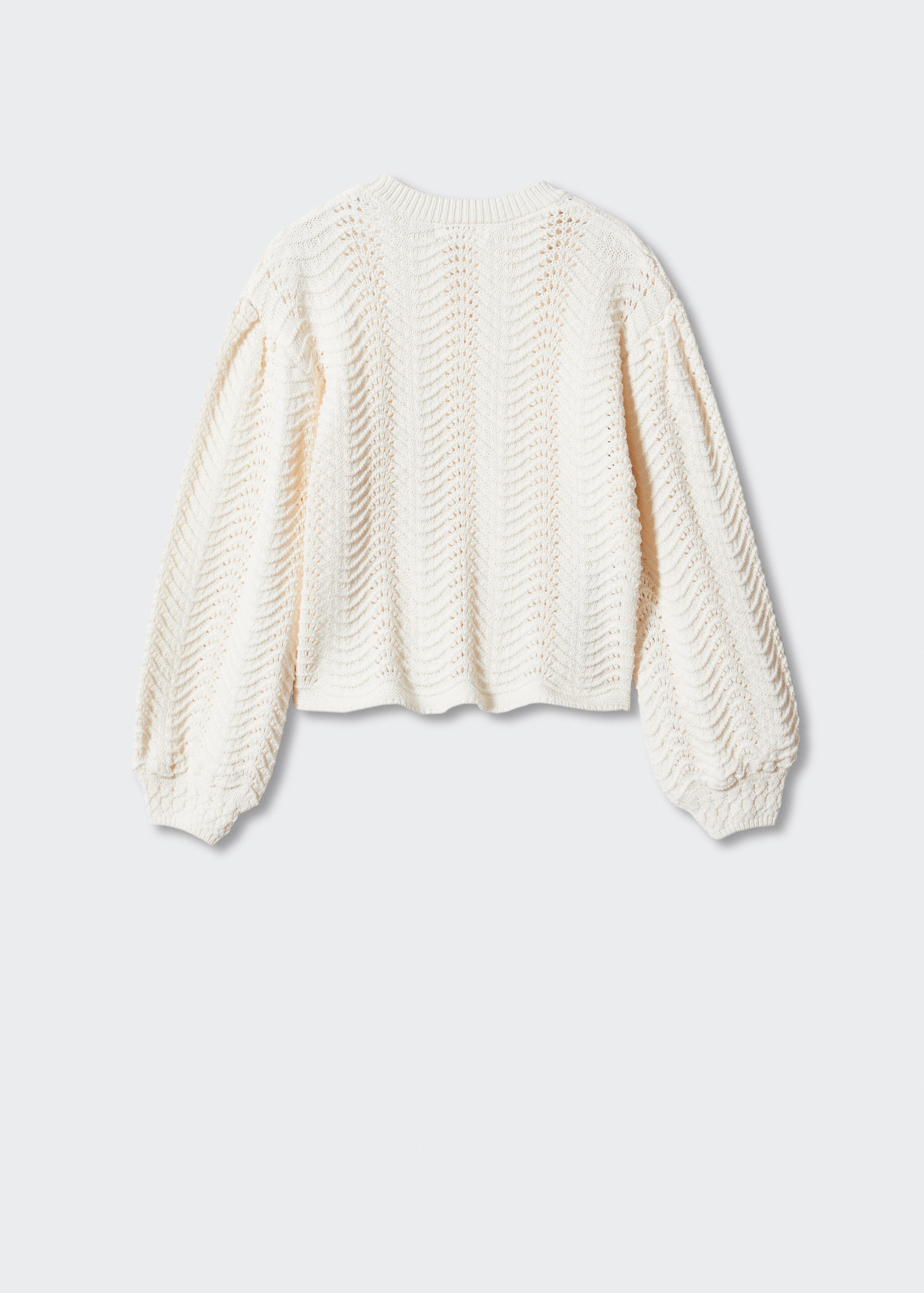 Puff-sleeve knitted sweater - Reverse of the article