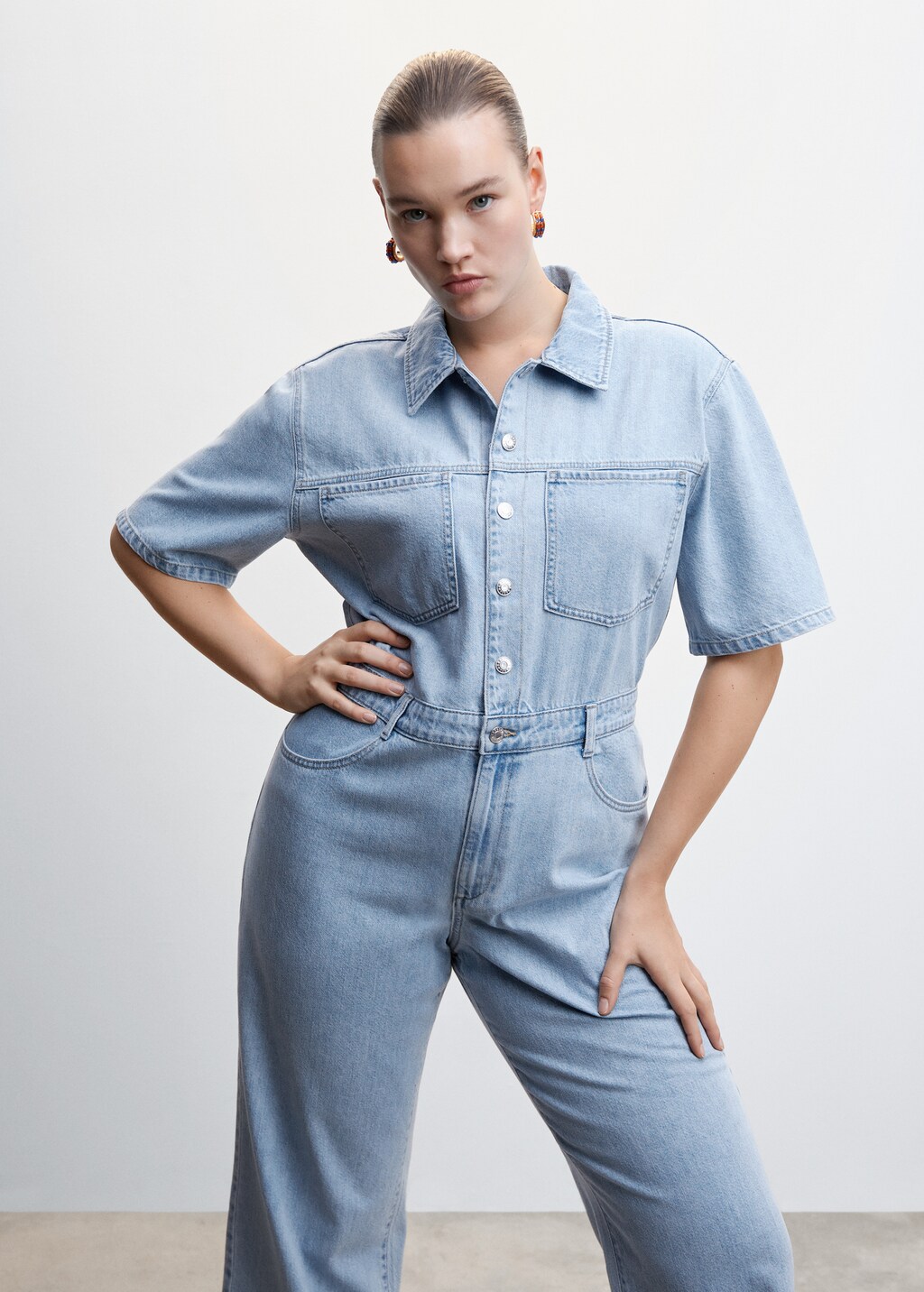 Langer Jeans Overall