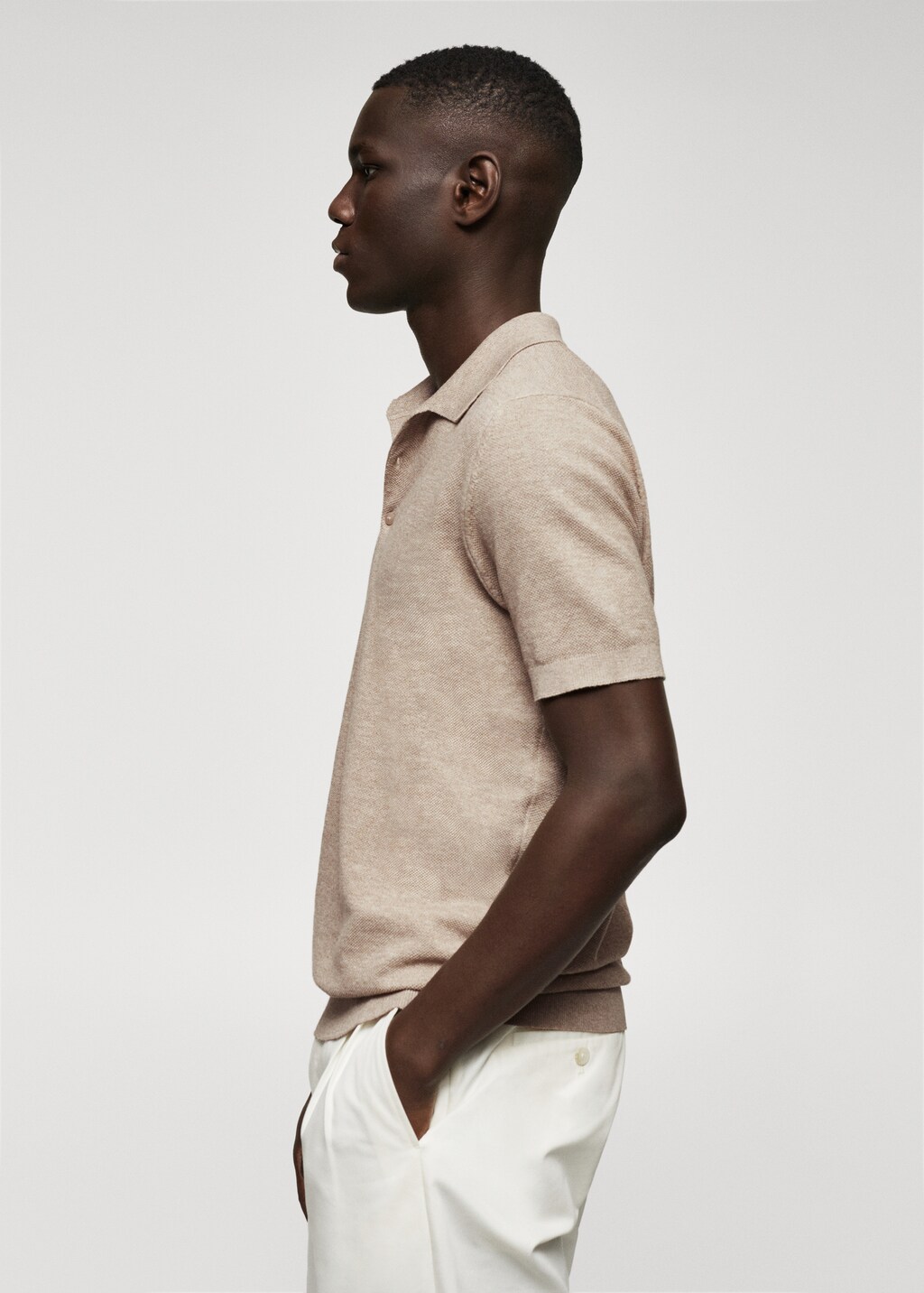 Knit cotton polo shirt - Details of the article 6