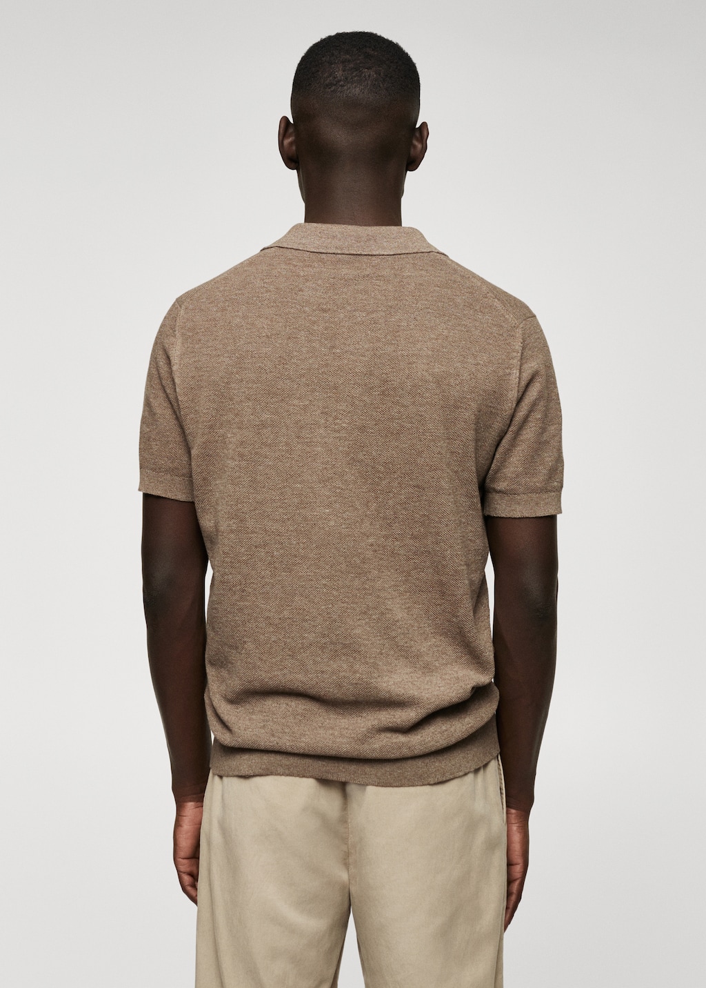 Knit cotton polo shirt - Reverse of the article