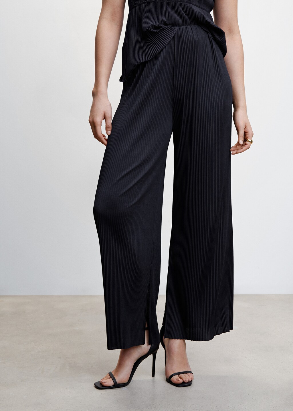 Pleated palazzo trousers - Medium plane