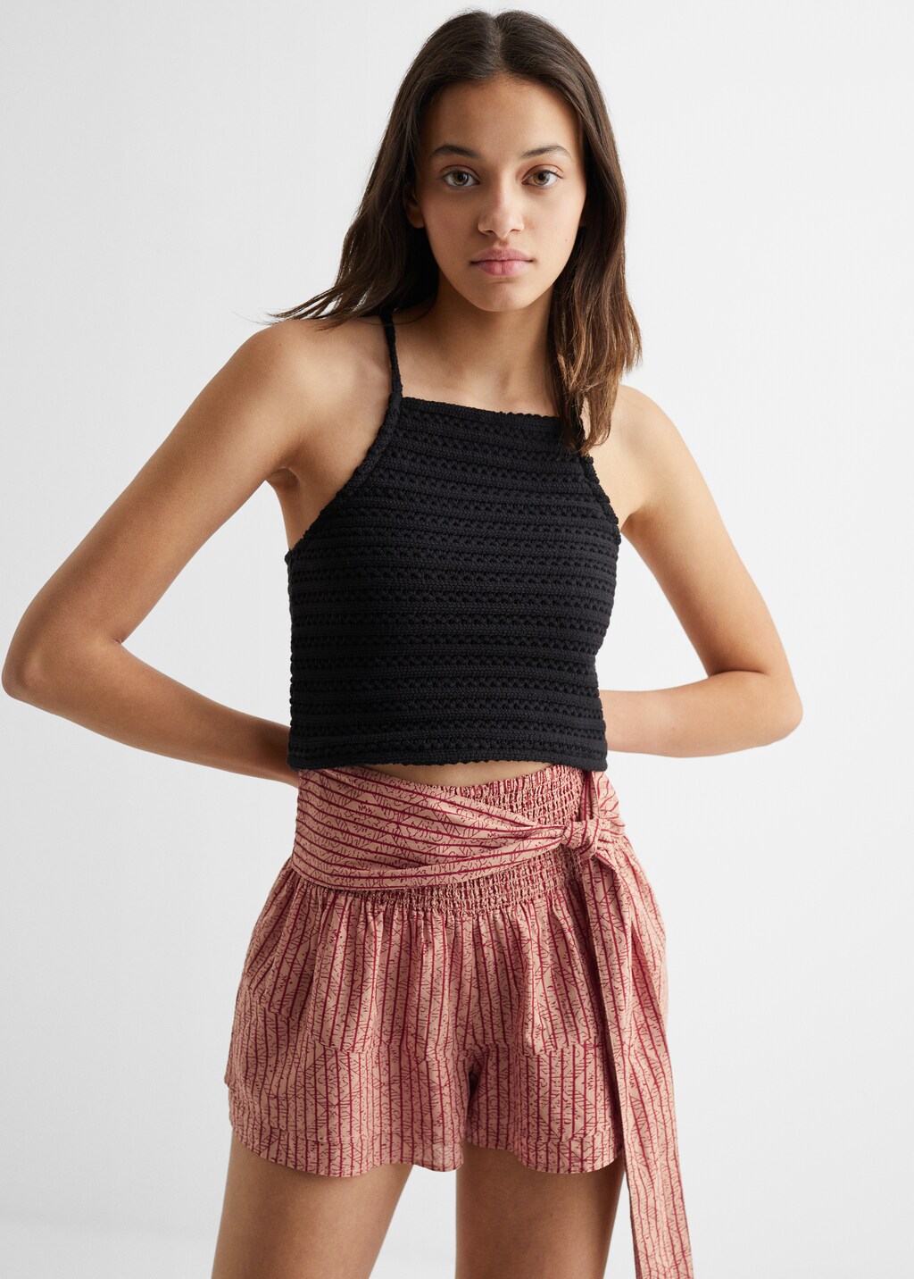 Bow flowy shorts - Medium plane