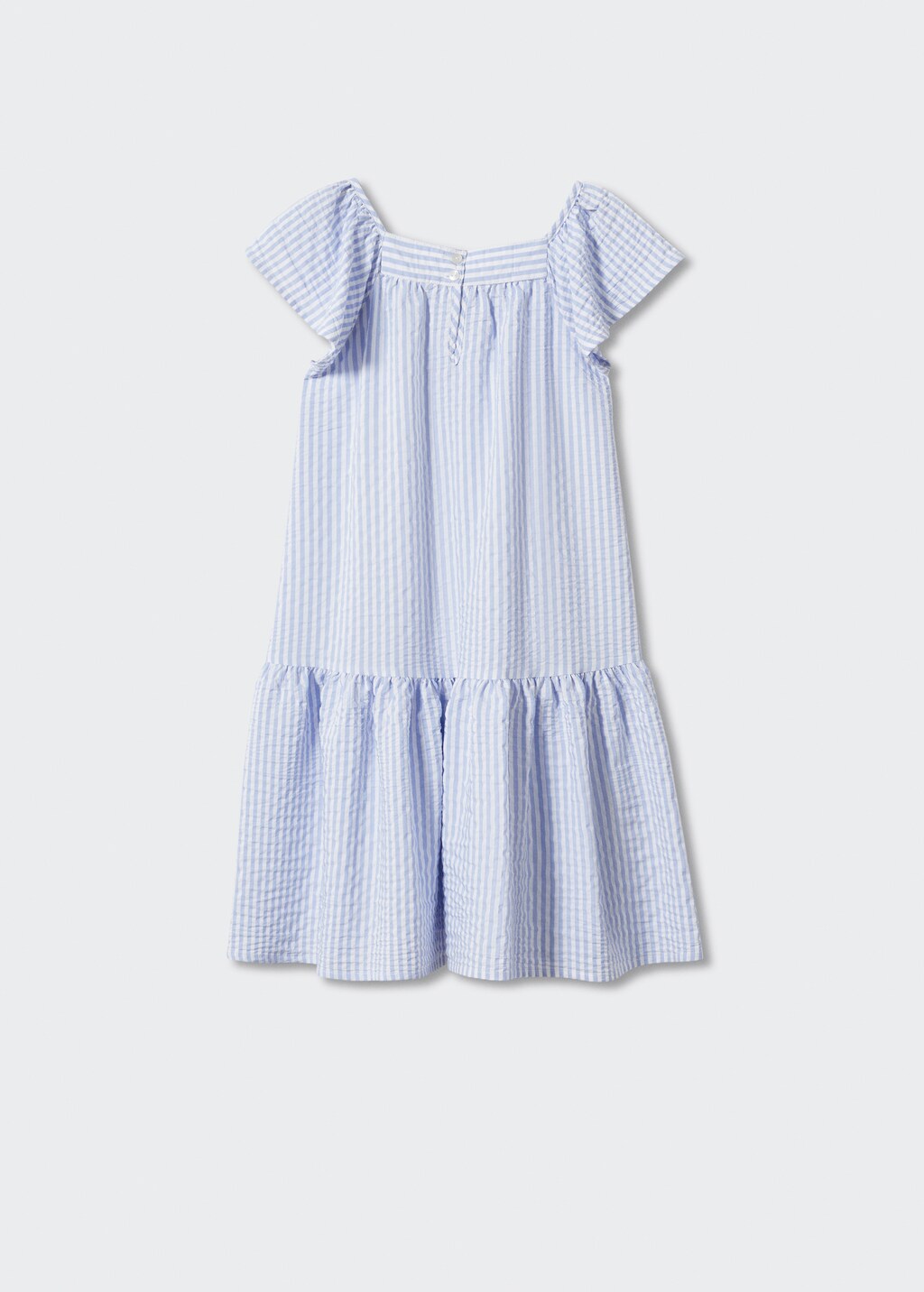 Striped ruffle dress - Reverse of the article