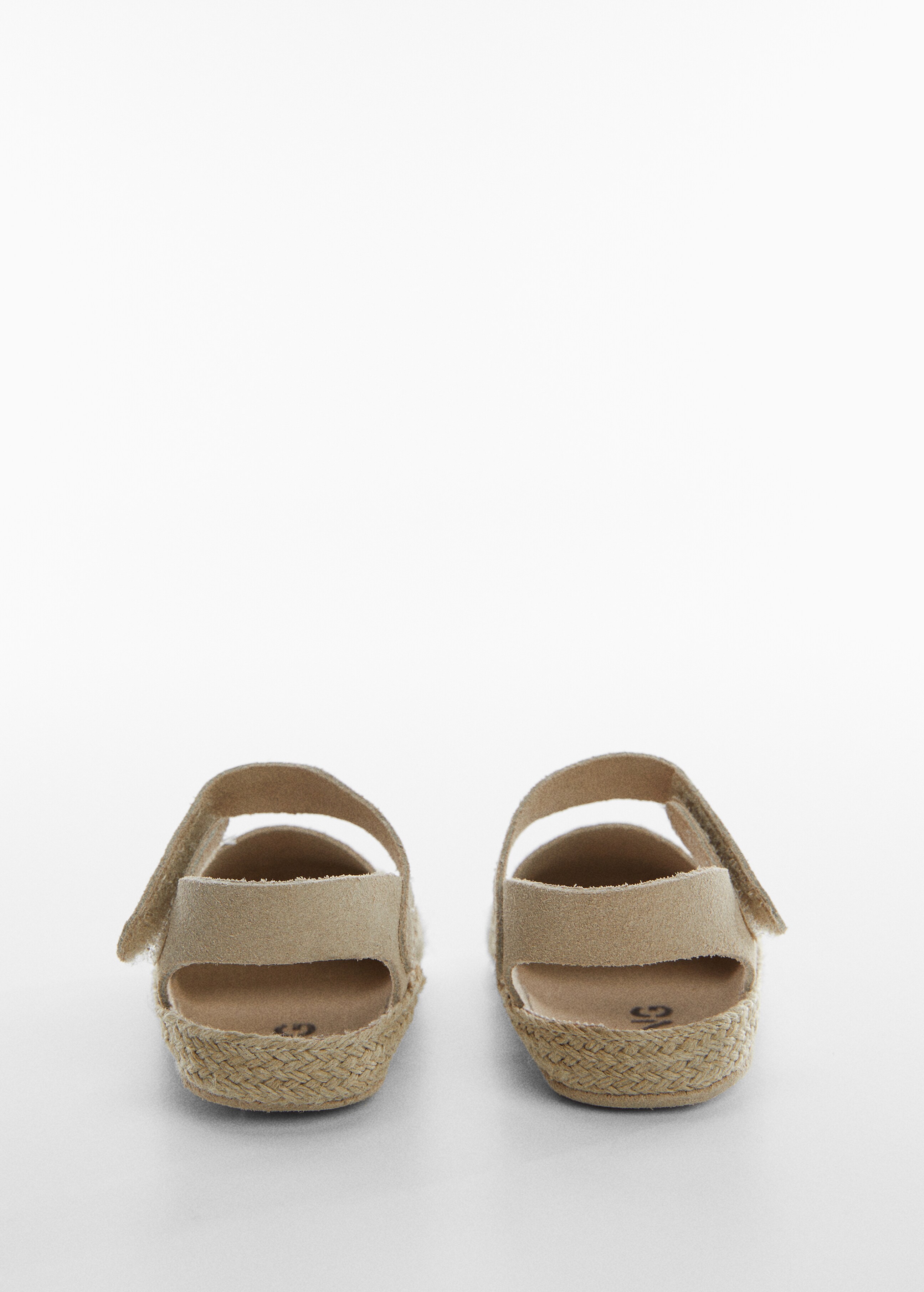 Kožené sandály s espartovým klínem - Detail zboží 1