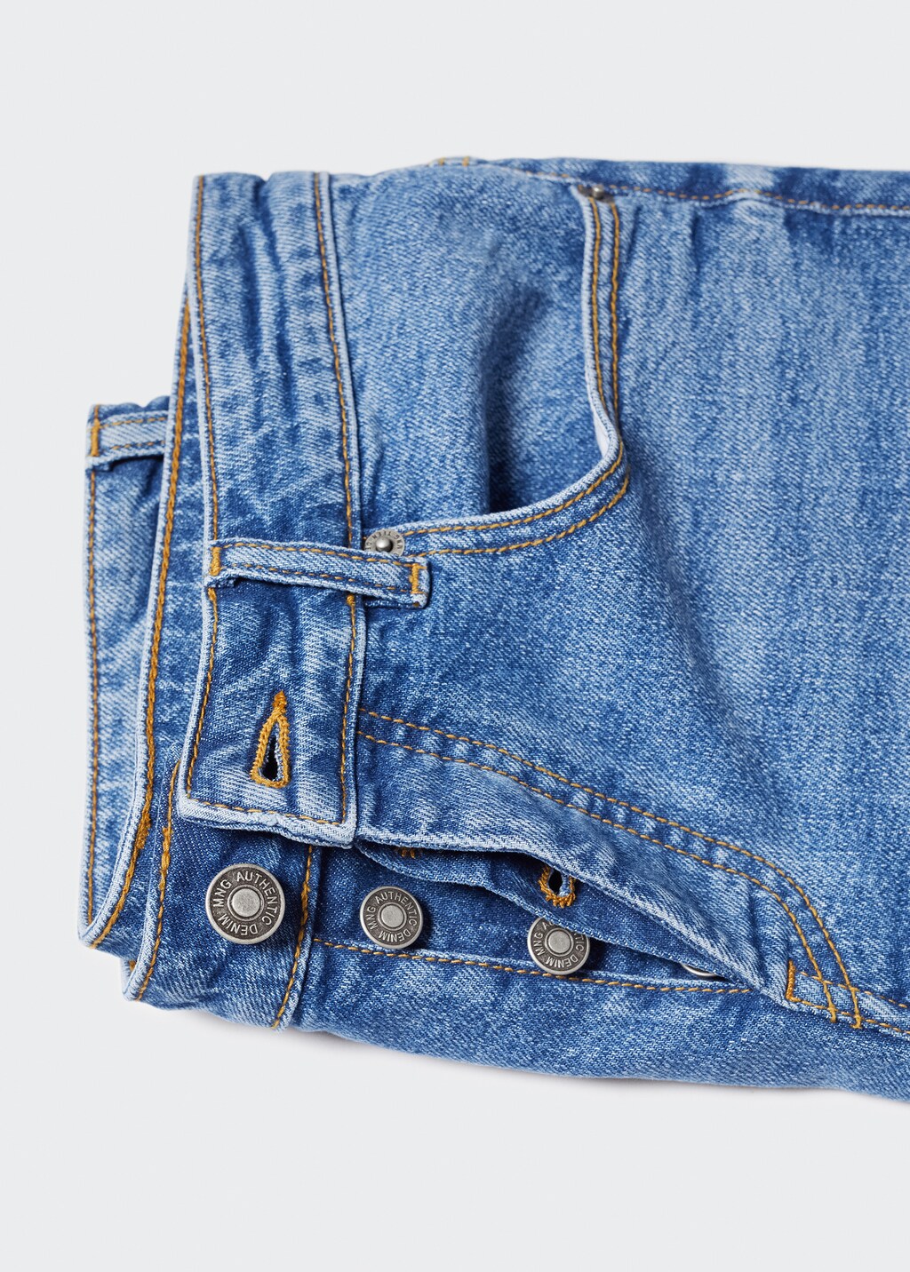 Cotton denim shorts - Details of the article 8