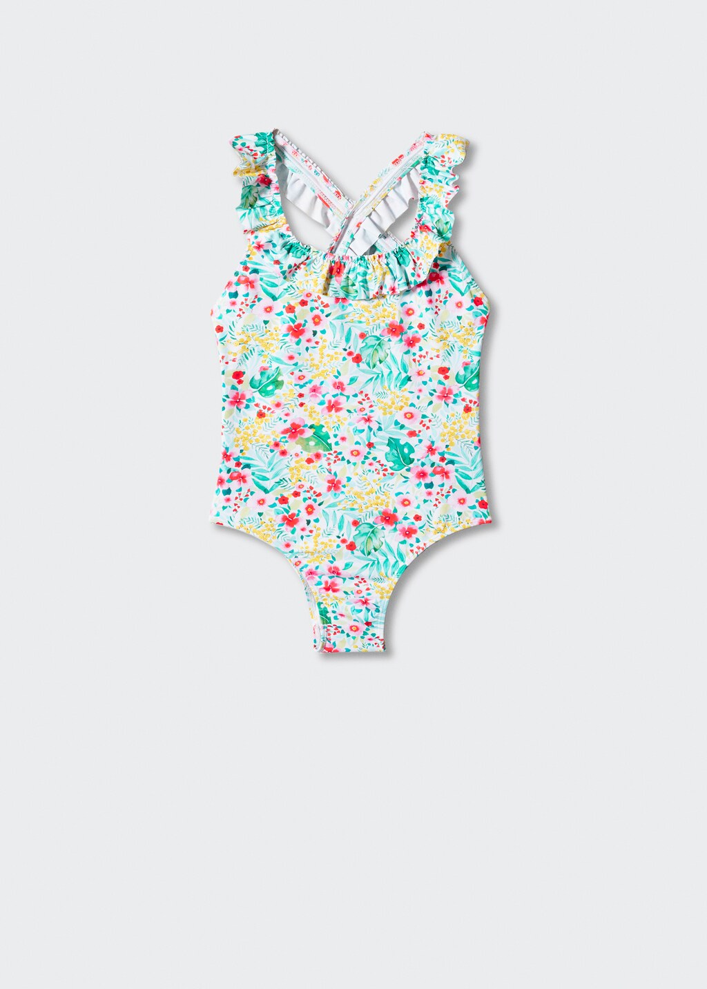 Ruffled floral print swimsuit - Article without model