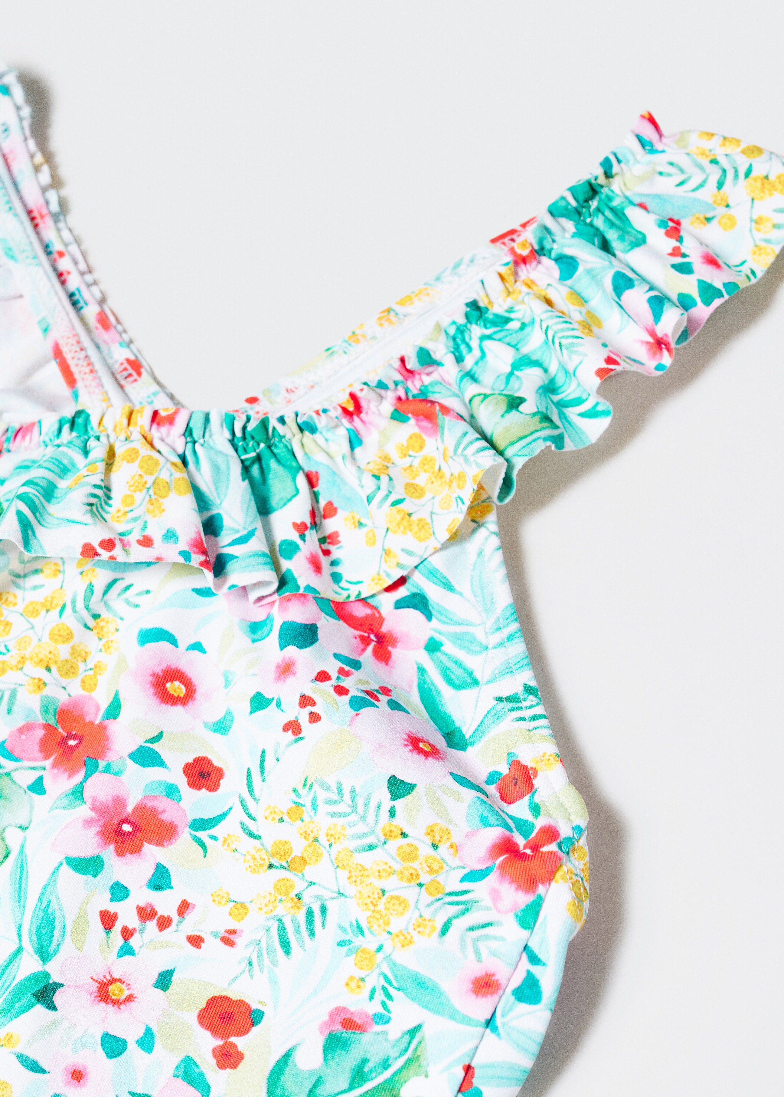 Ruffled floral print swimsuit - Details of the article 8
