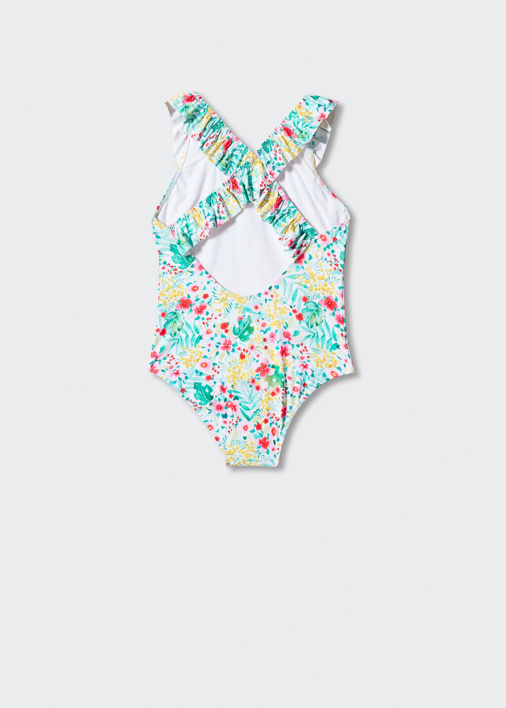 Maillot de bain imprimé floral volant - Verso de l’article