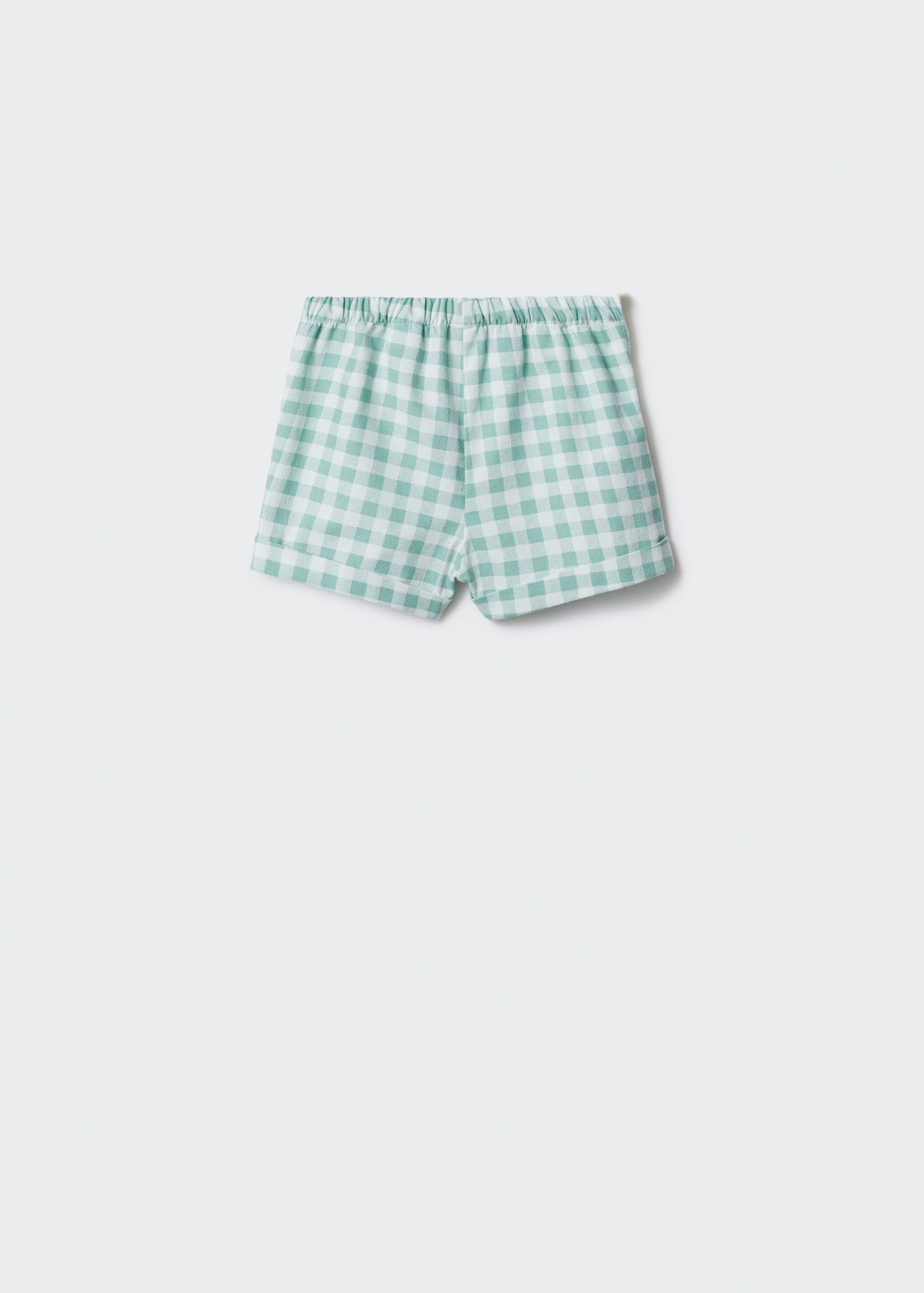 checked cotton shorts - Reverse of the article