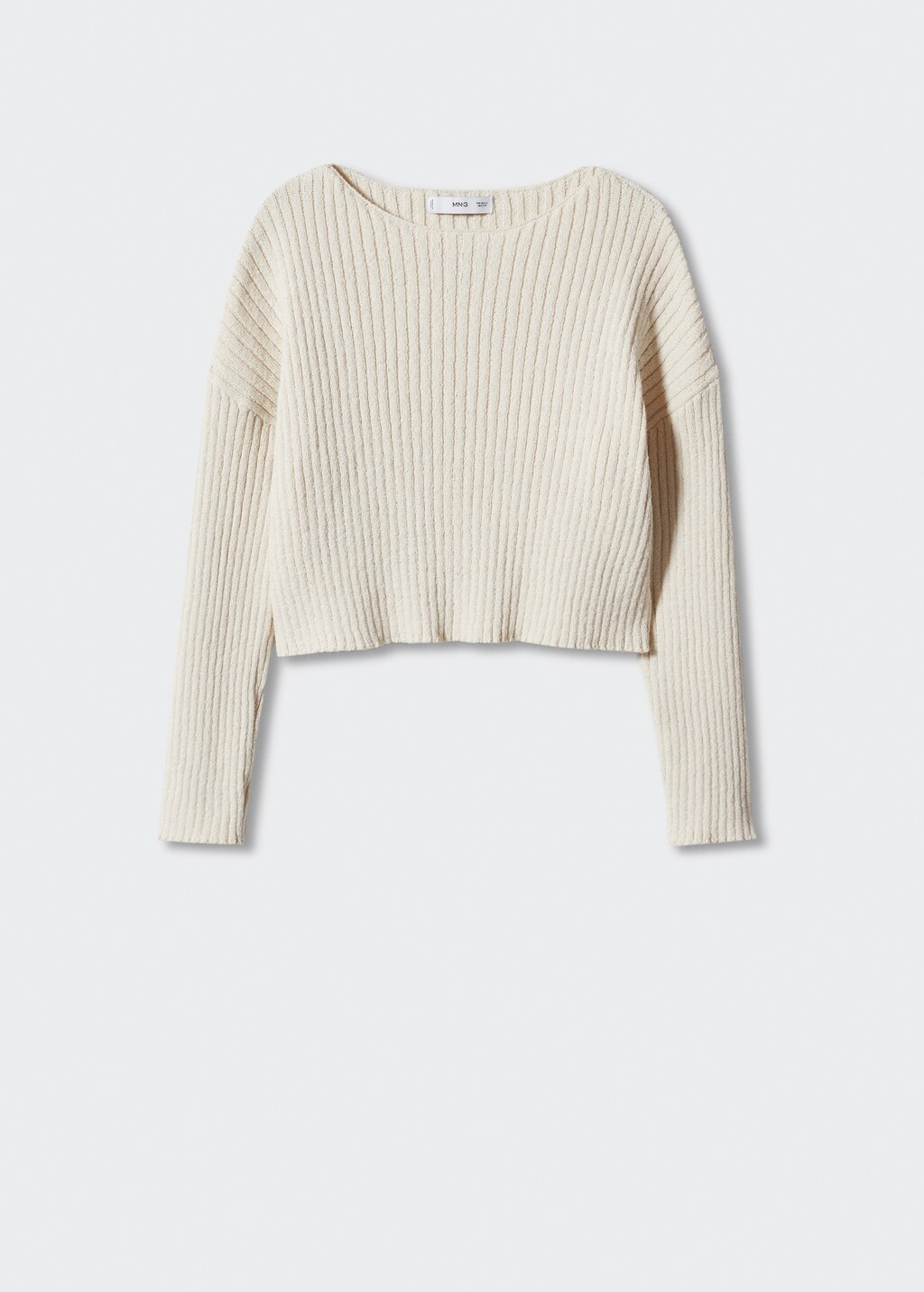 Boat neck ribbed sweater - Article without model