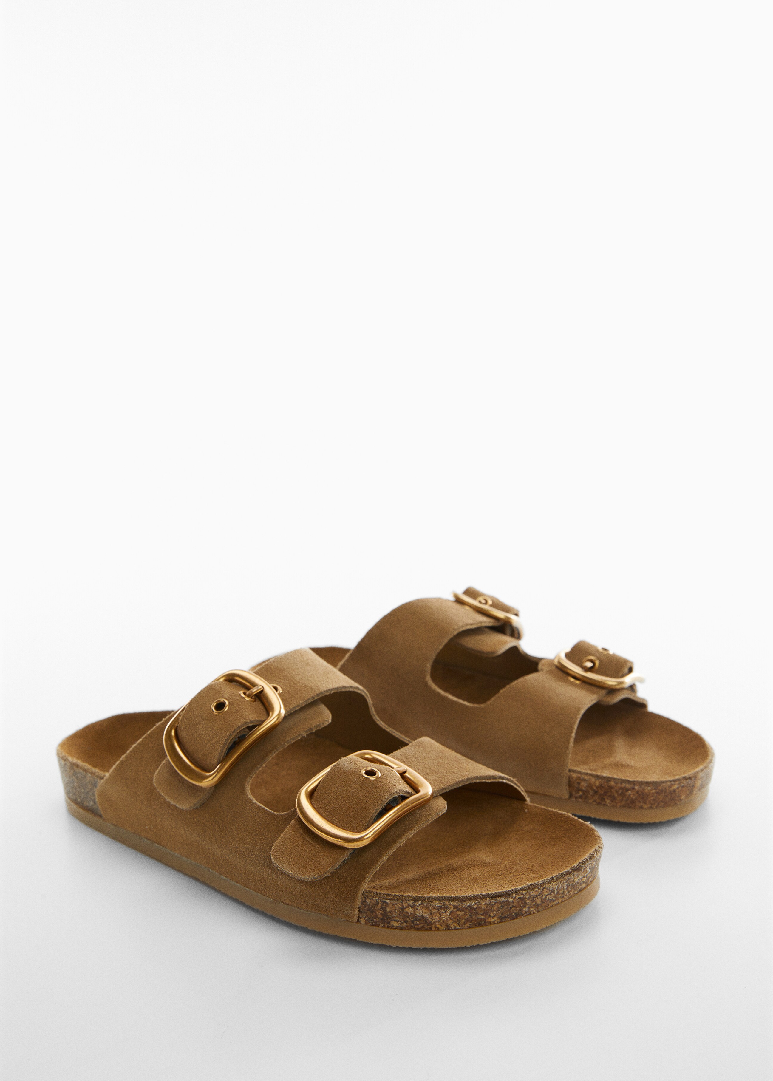 Buckle leather sandals - Medium plane