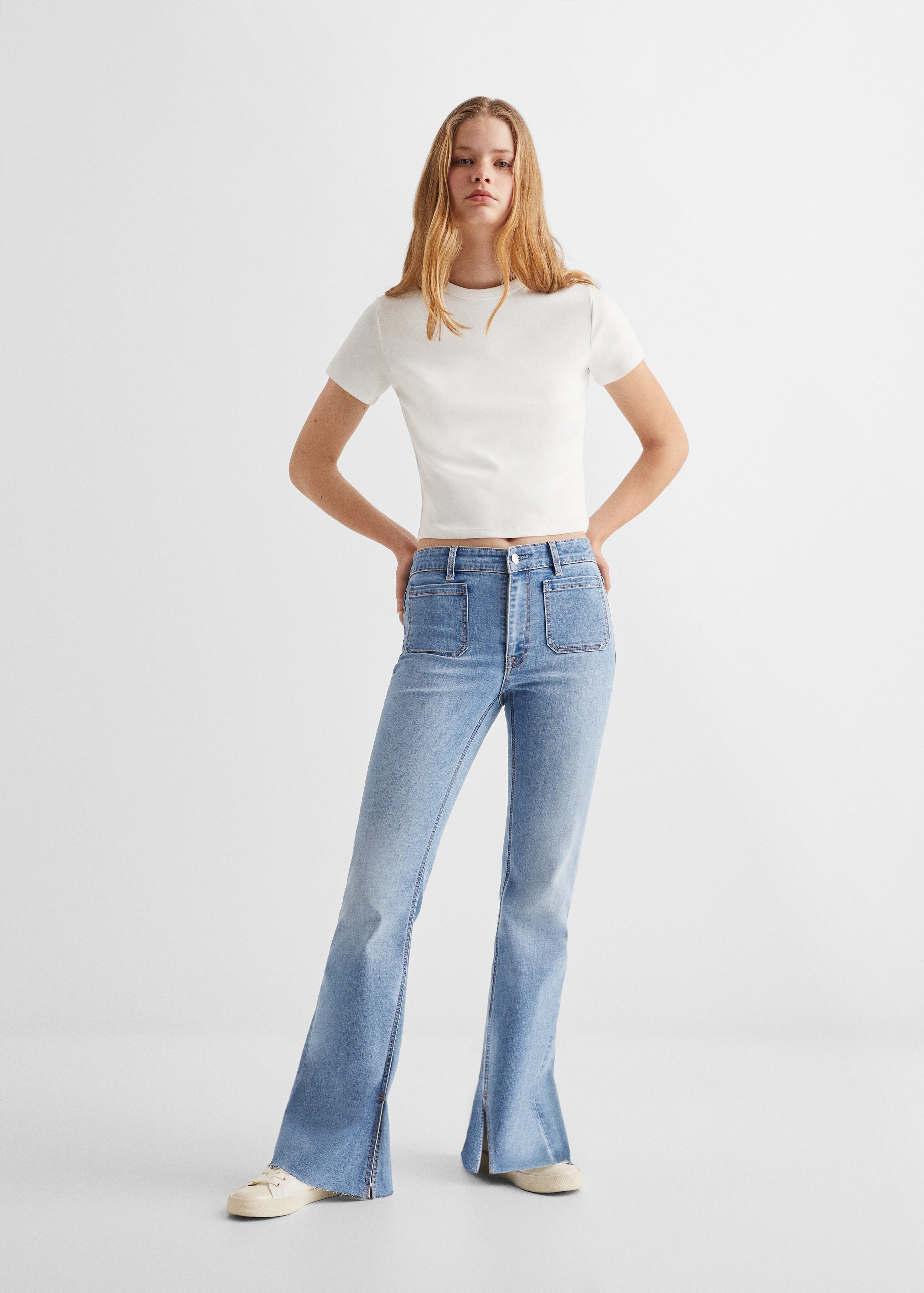 Culotte jeans with openings - Details of the article 1