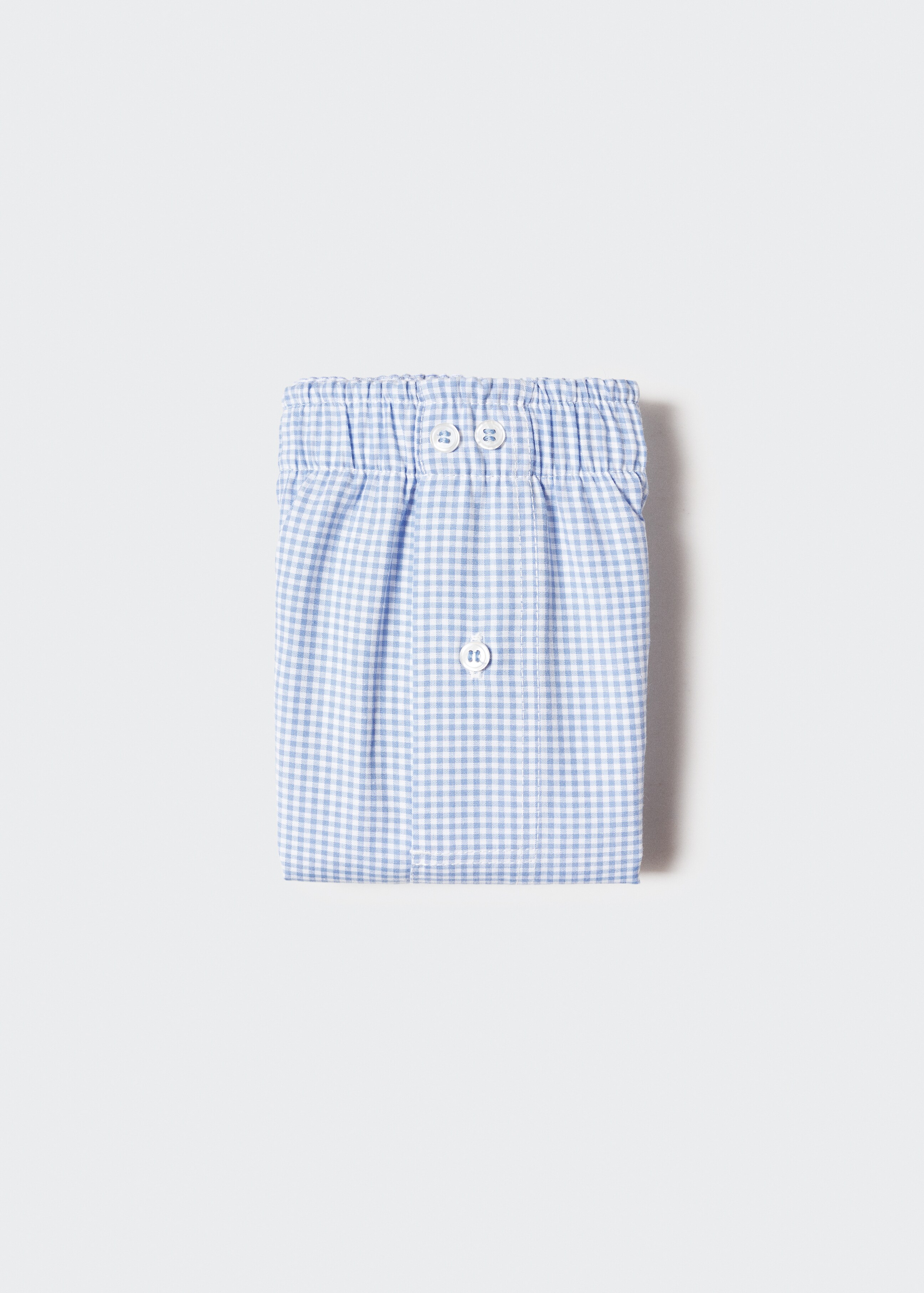 Gingham check cotton briefs - Details of the article 0
