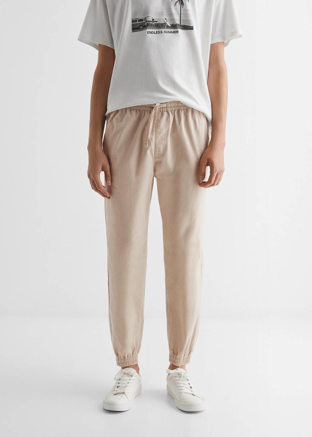 Cotton jogger-style trousers - Details of the article 6