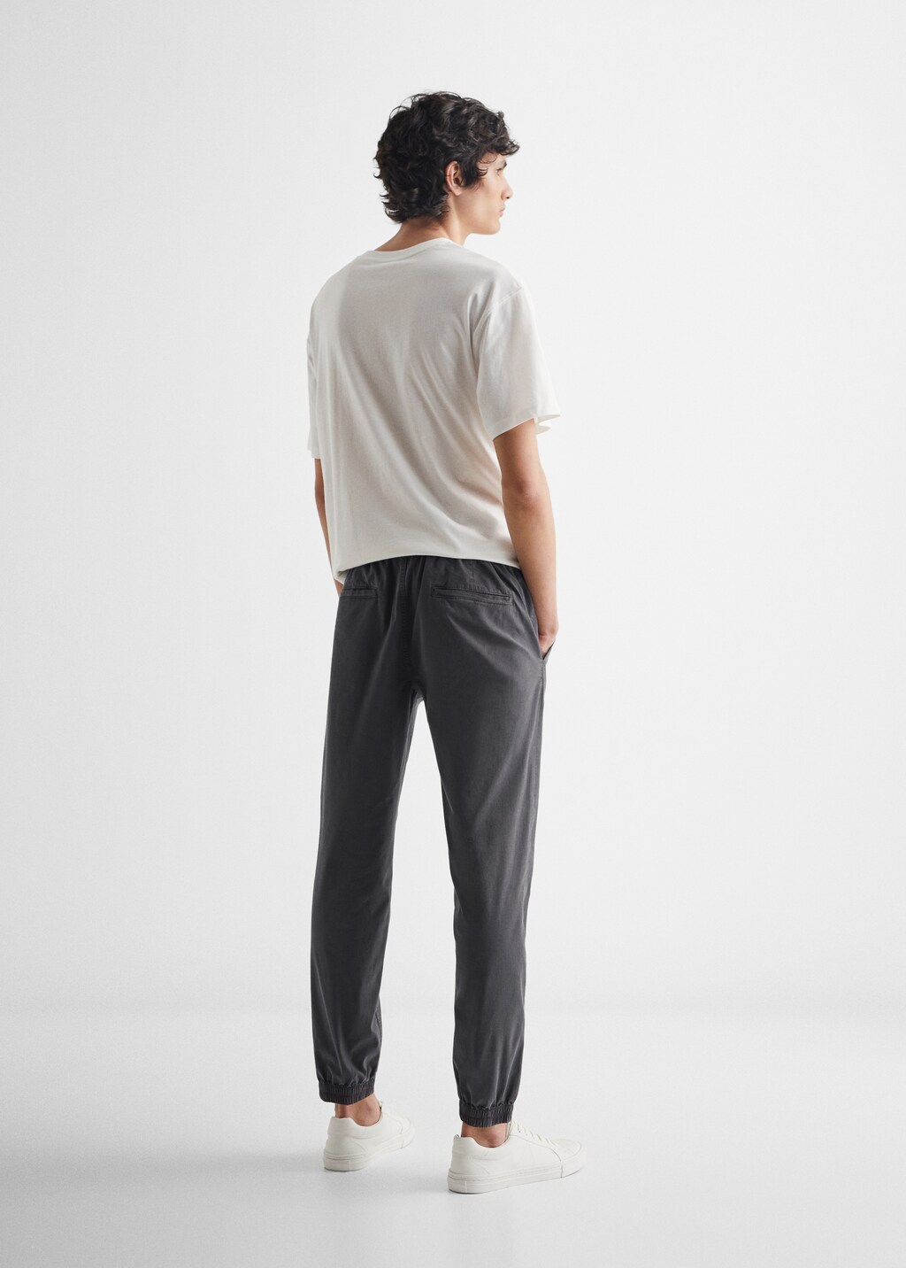 Cotton jogger-style trousers - Reverse of the article