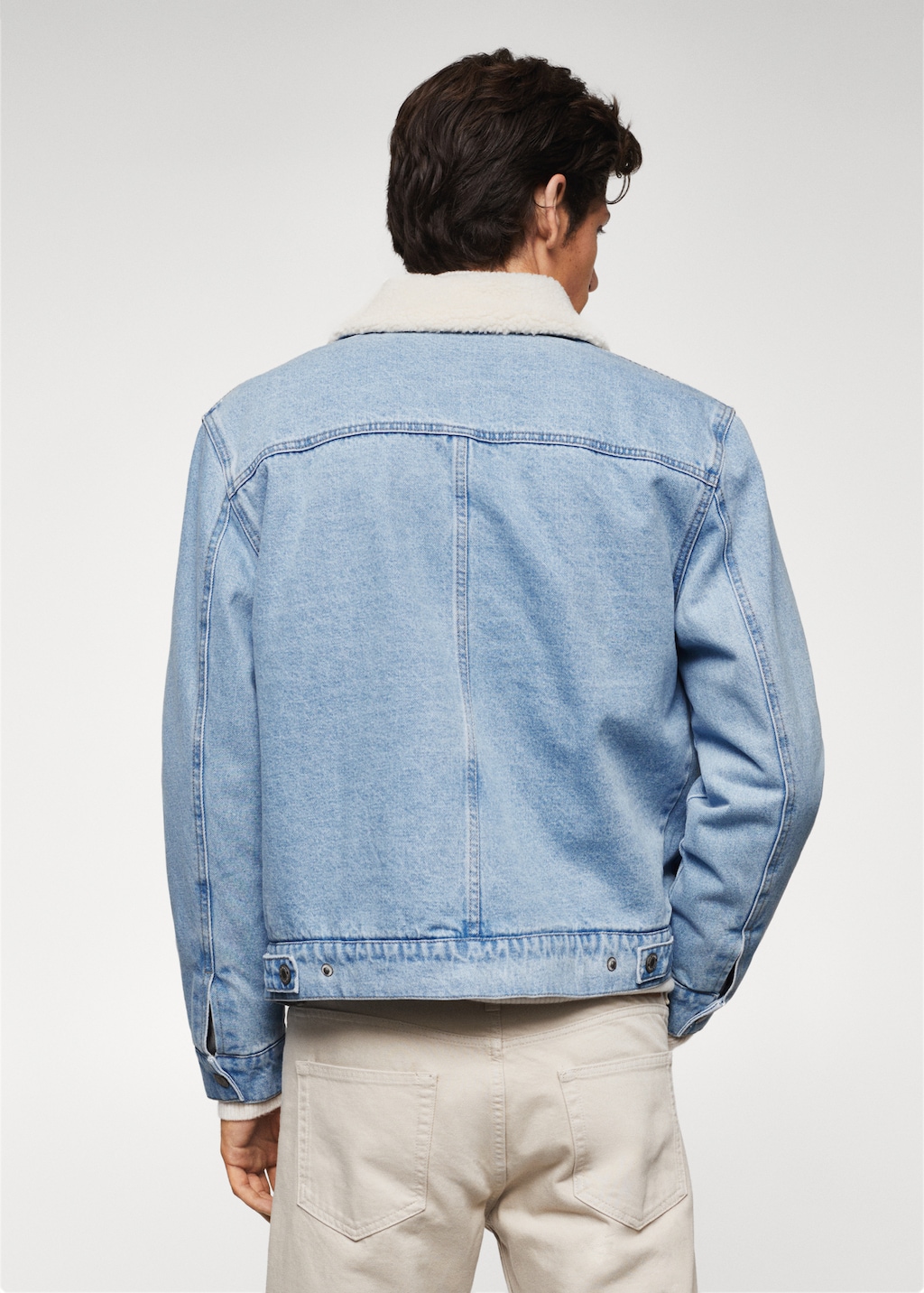 Shearling denim jacket - Reverse of the article