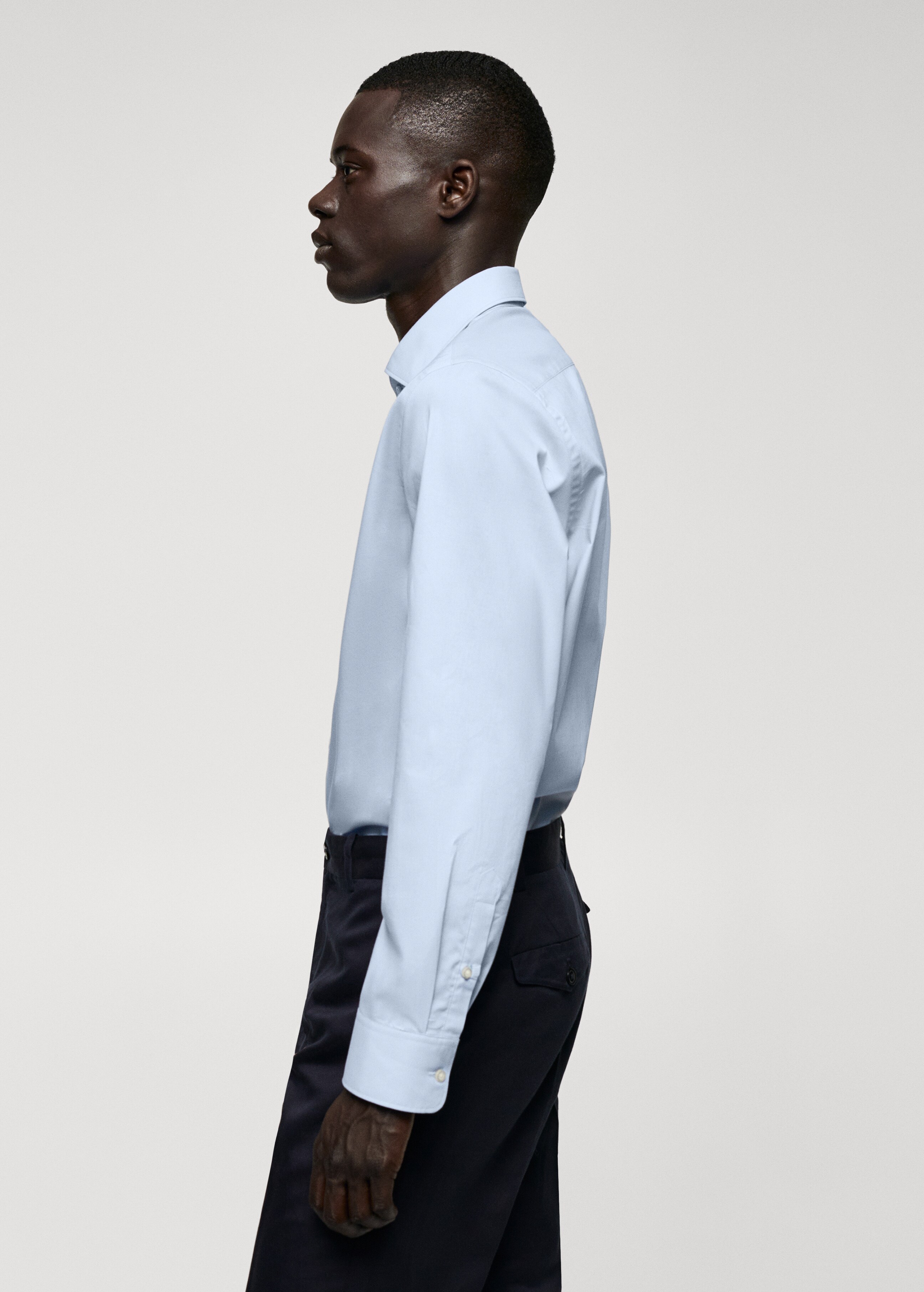 Slim fit stretch cotton shirt - Details of the article 2