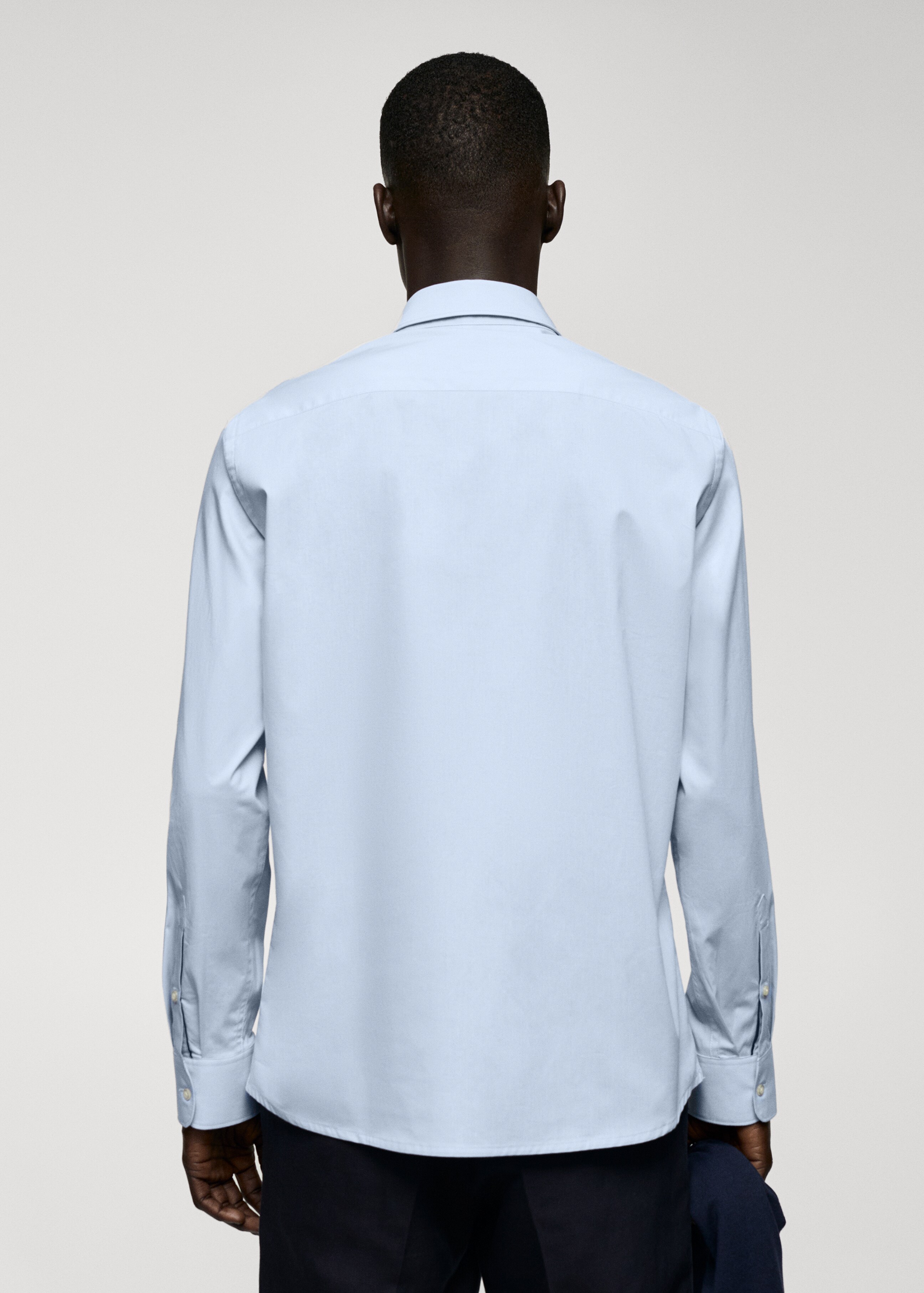 Slim fit stretch cotton shirt - Reverse of the article