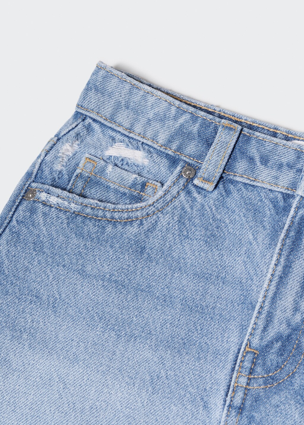 Short denim skirt - Details of the article 8