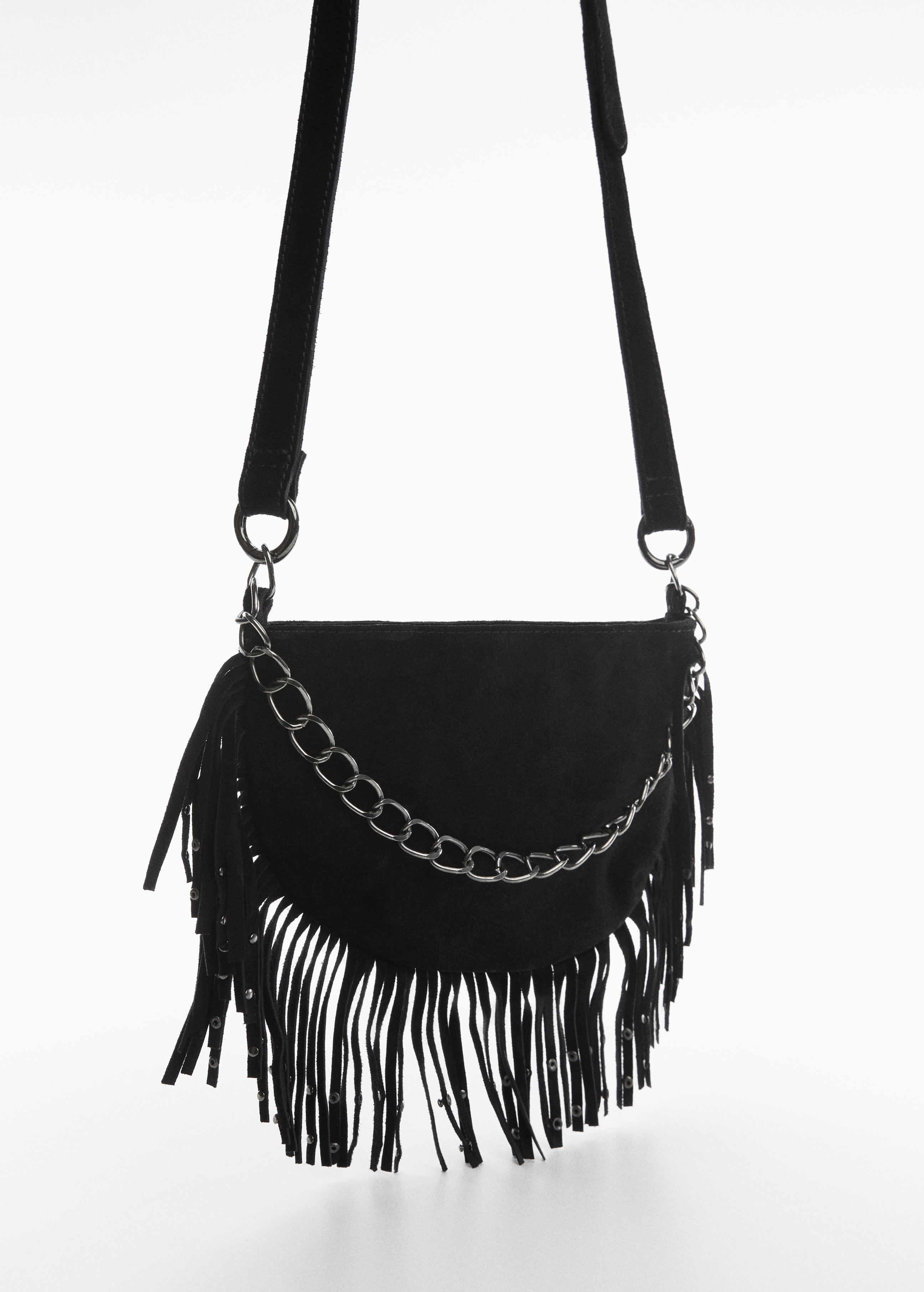 Fringe leather bag - Medium plane