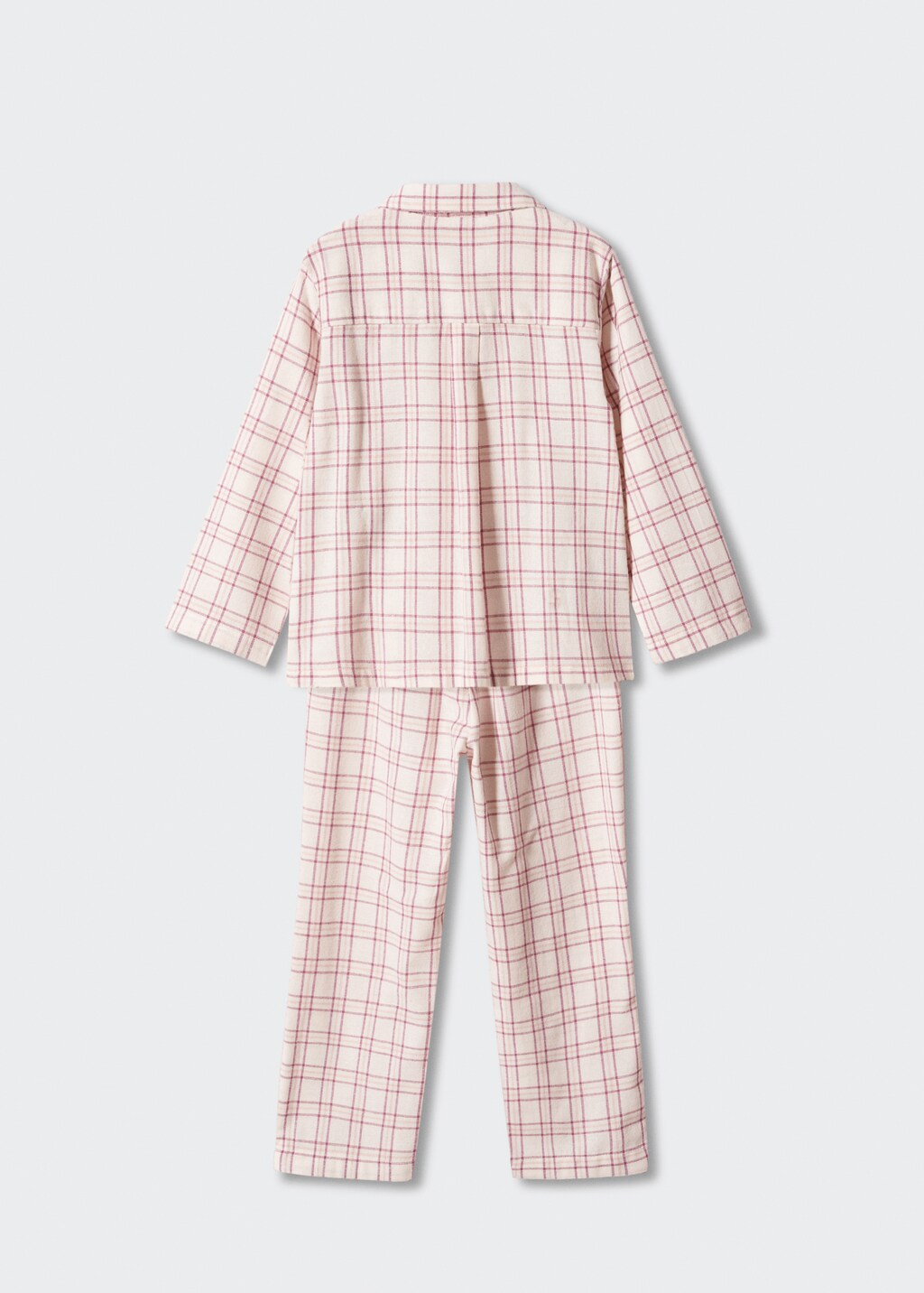 Two-pieces check long pyjamas - Reverse of the article