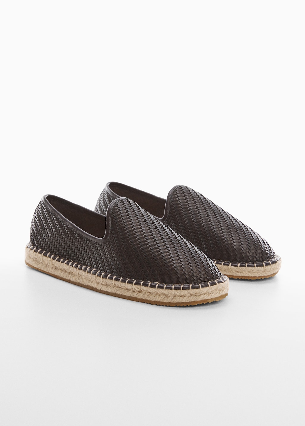 Espadrille van gevlochten jute - Middenvlak