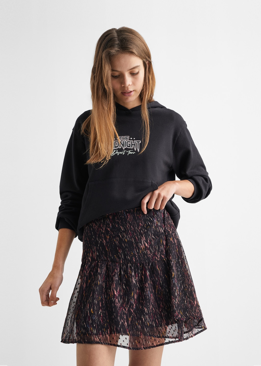 Ruffle printed skirt - Medium plane